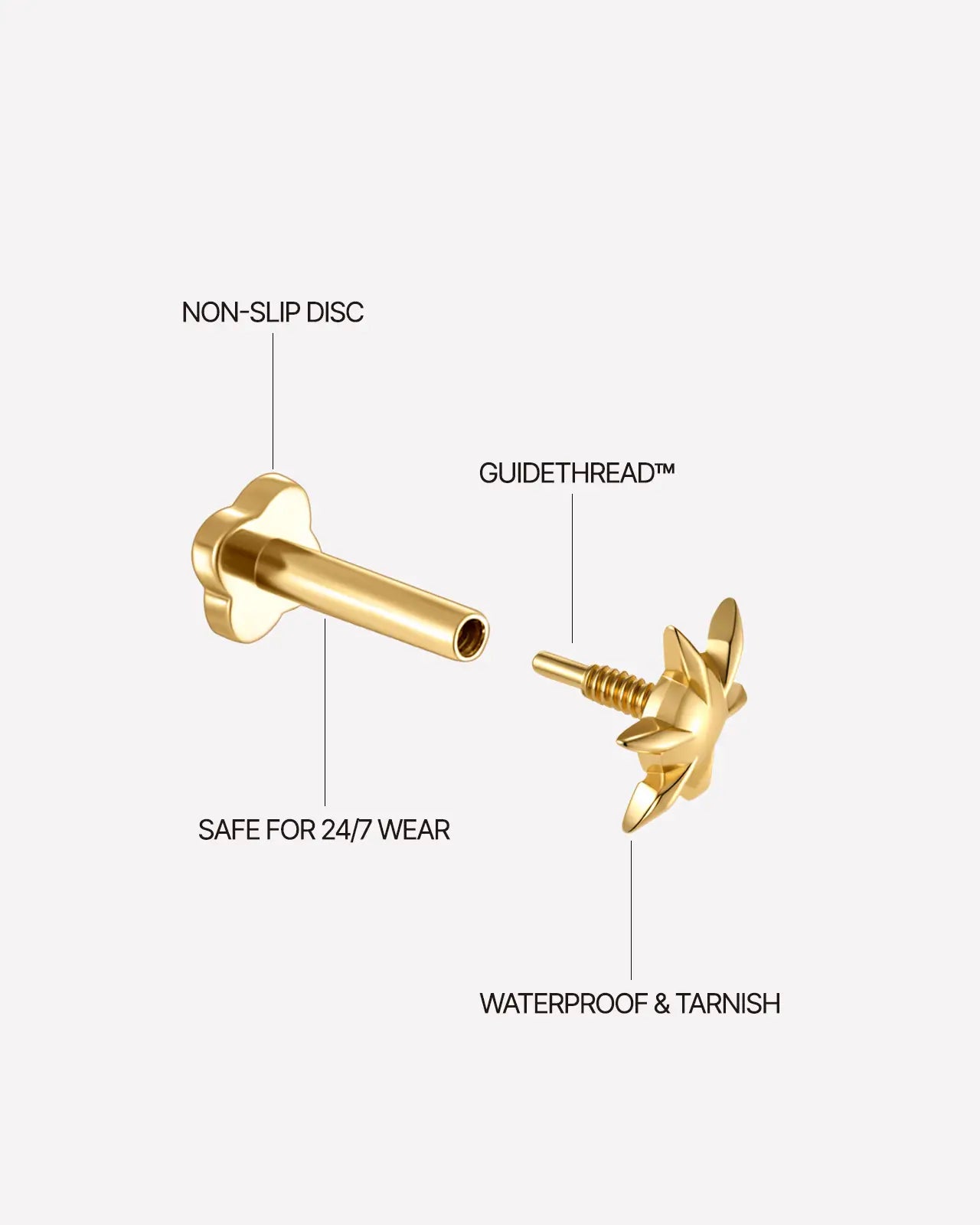 Sunburst Spike Flatback Stud