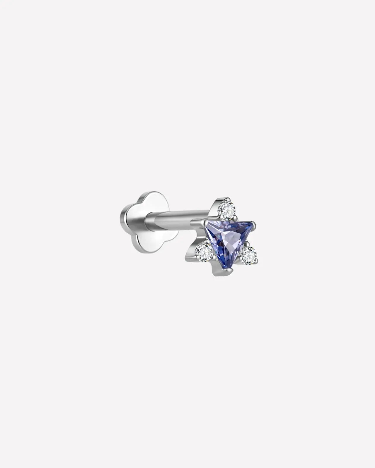 Lavender Trillion Starburst Flatback Stud
