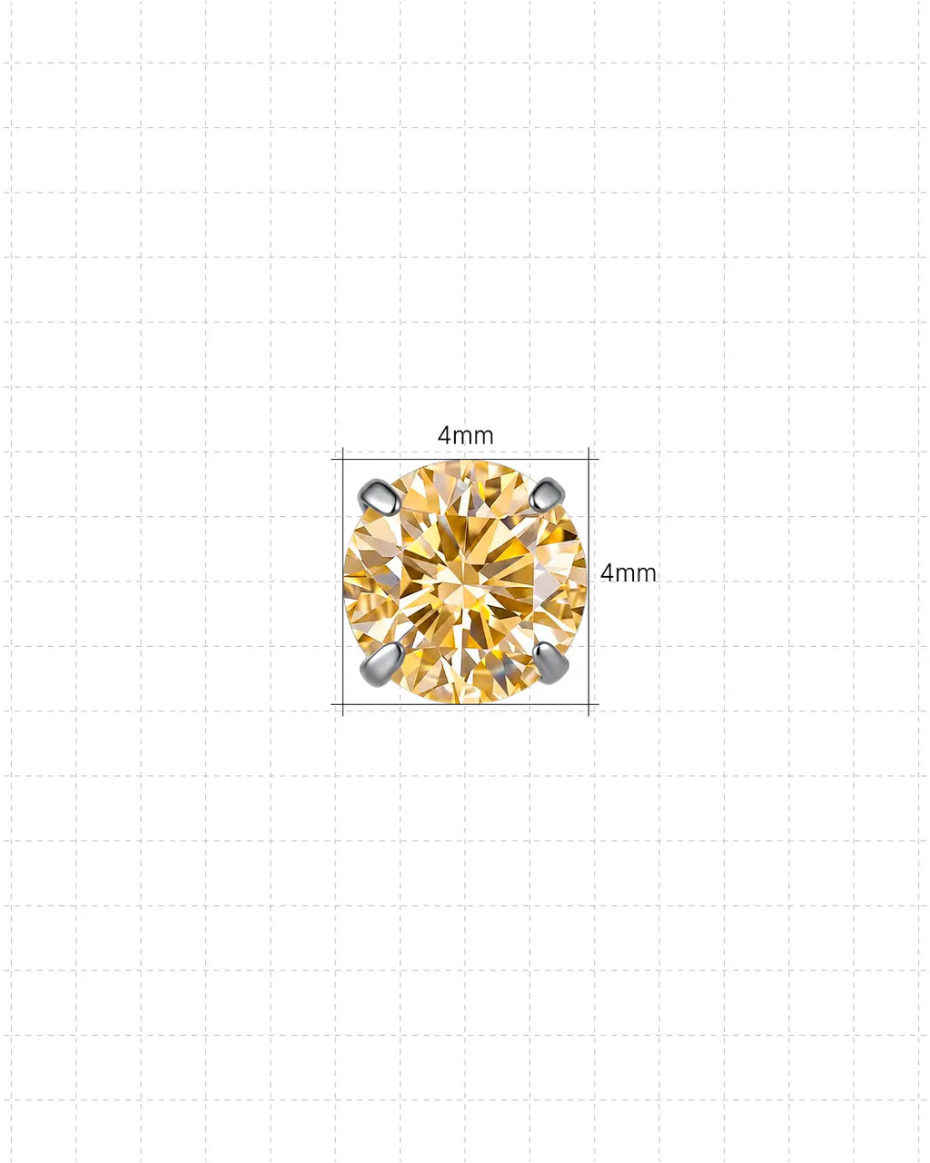 Brillanter Moissanit Solitaire Flatback Stud
