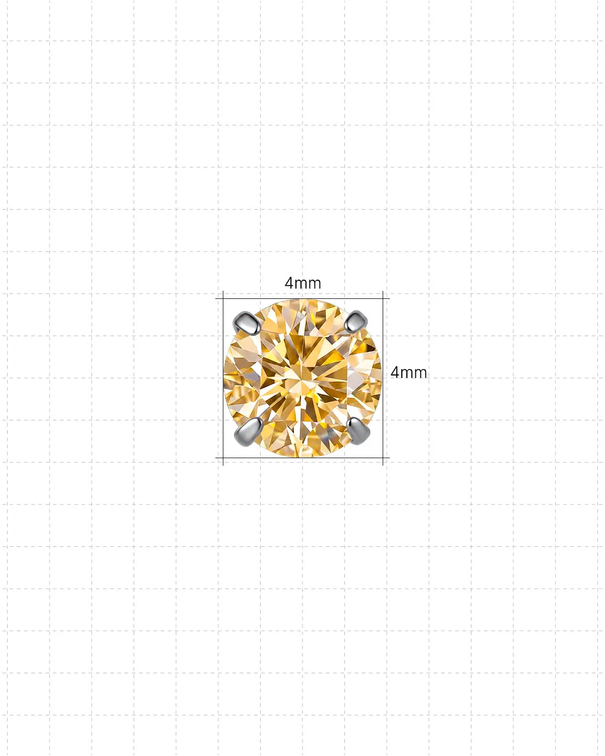 Brillanter Moissanit Solitaire Flatback Stud