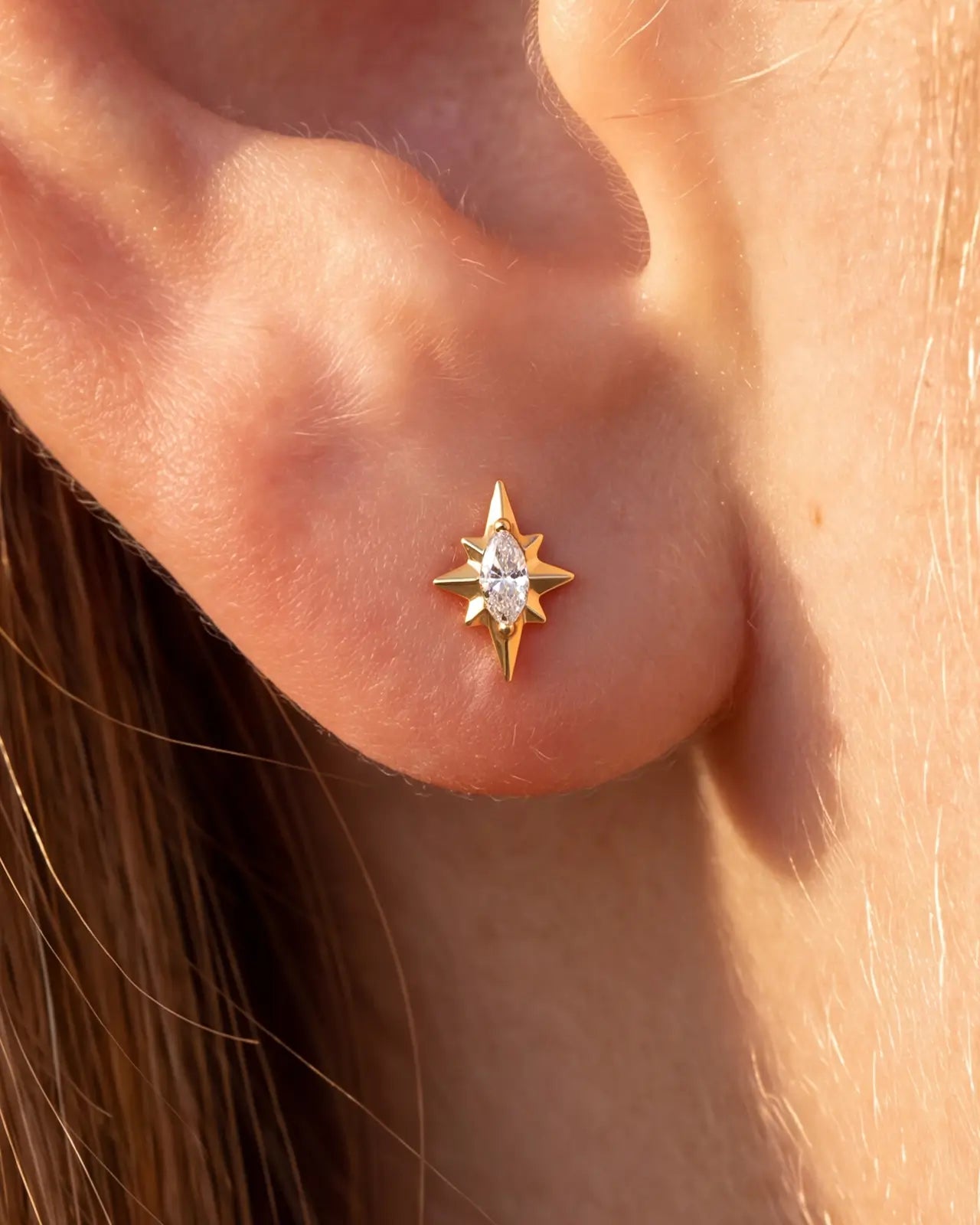 Starlight Compass Flatback Stud