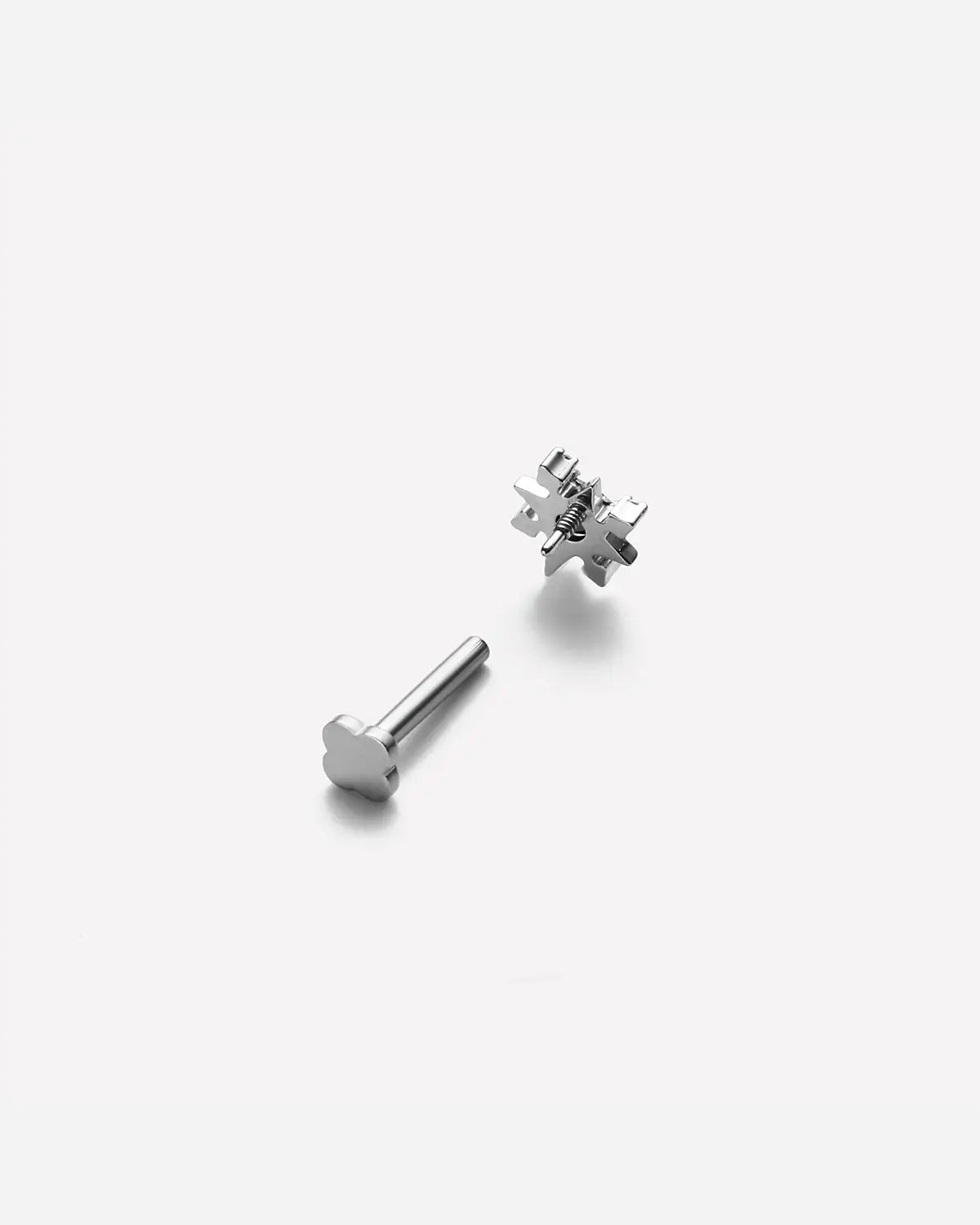 Strahlendes Herz Sternenexplosion Flachrücken Ohrstecker