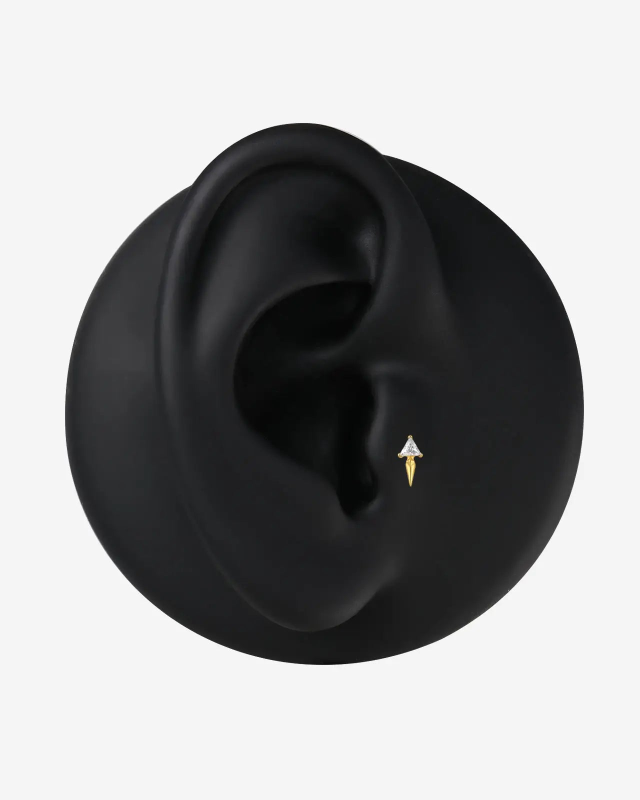 Trilliant Zircon Dagger Flatback Stud