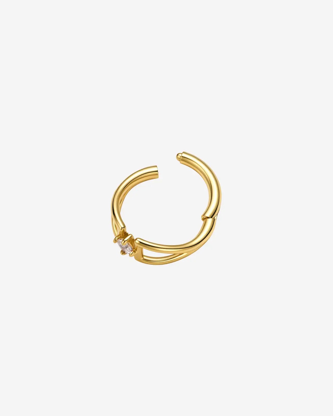 Twin Arc Rhombus Zirconia Clicker