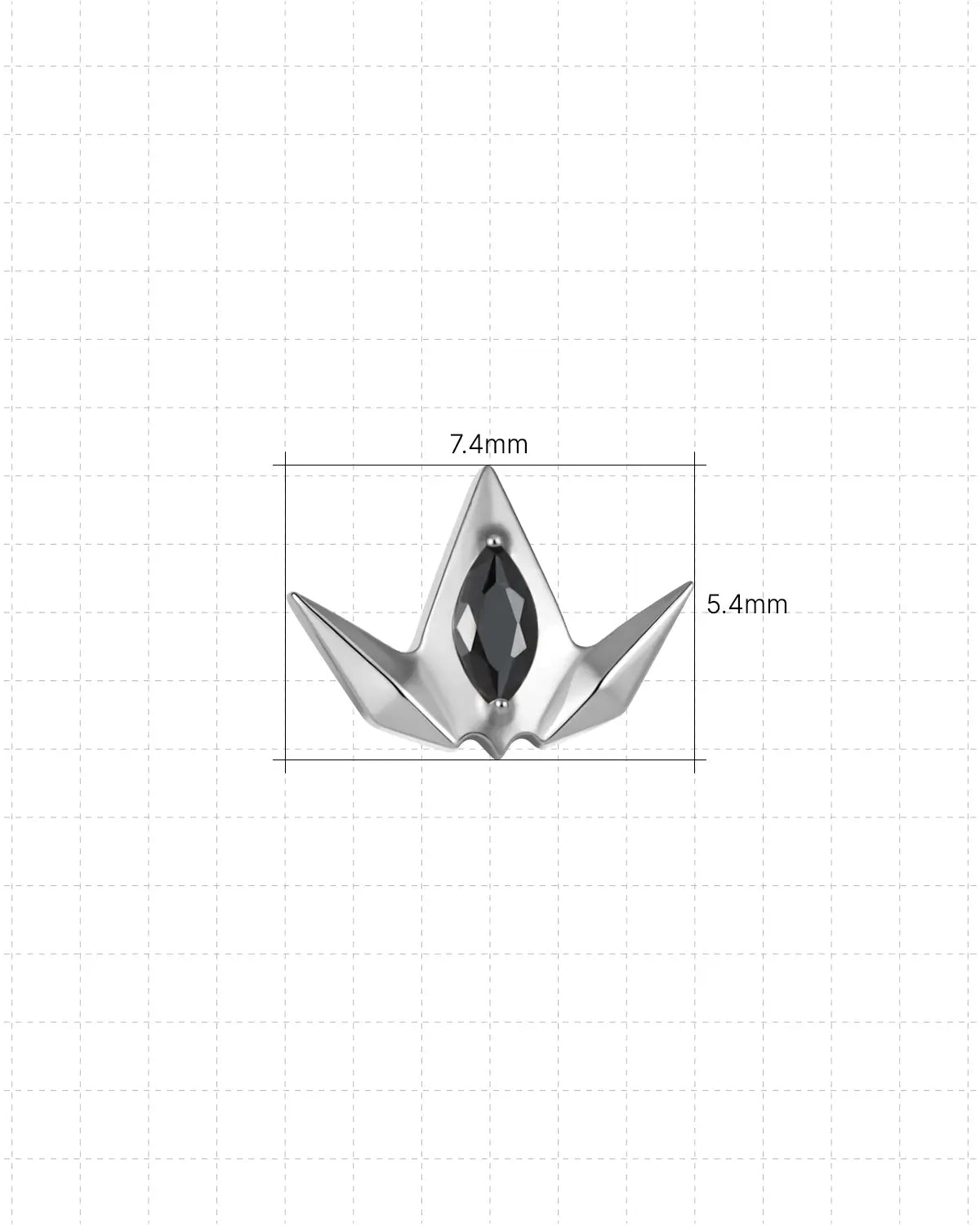 Imperial Oval Crown Flatback Stud