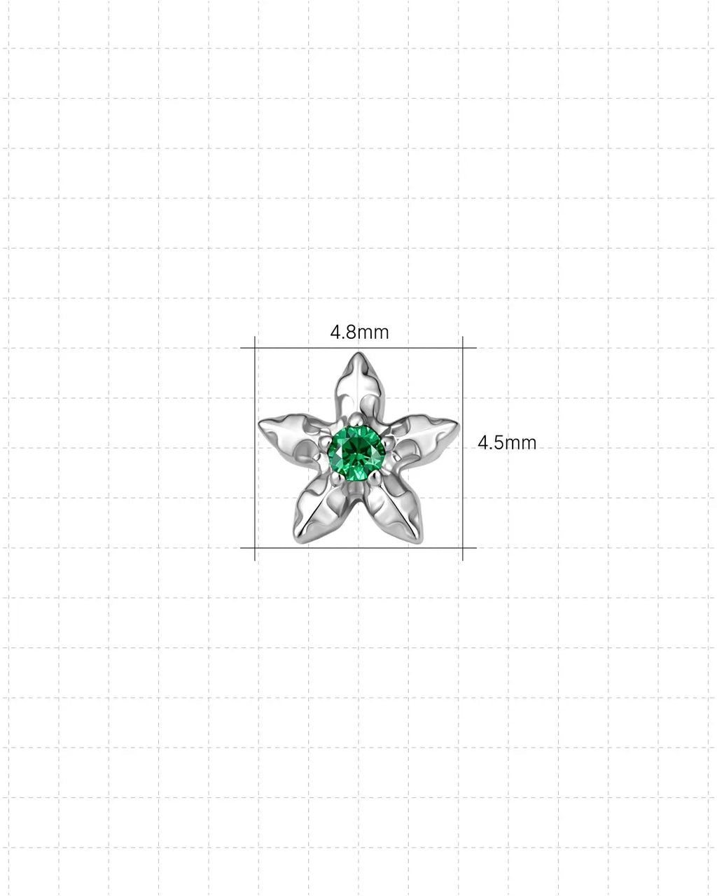 Starflower Flatback Stud