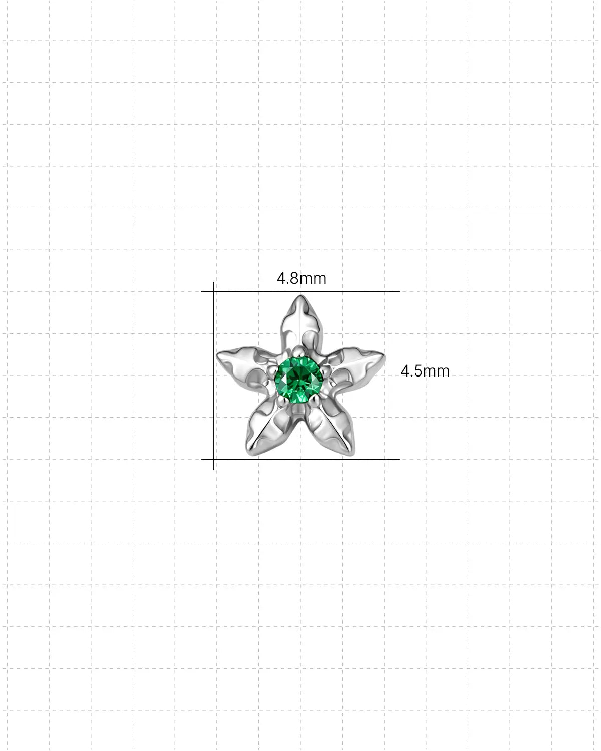Starflower Flatback Stud
