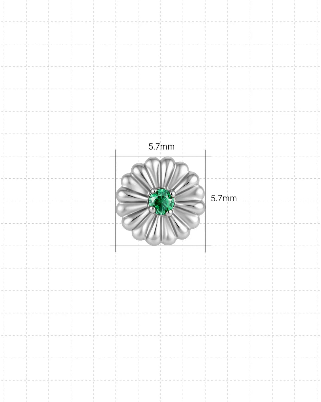 Radiant Petal Bloom Flatback Stud