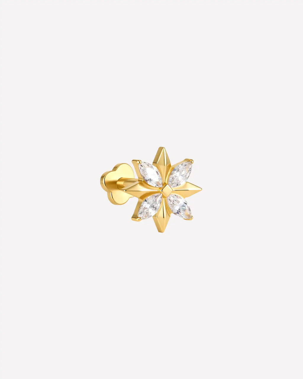 Spitz zulaufender Marquise Starburst Flatback Stud