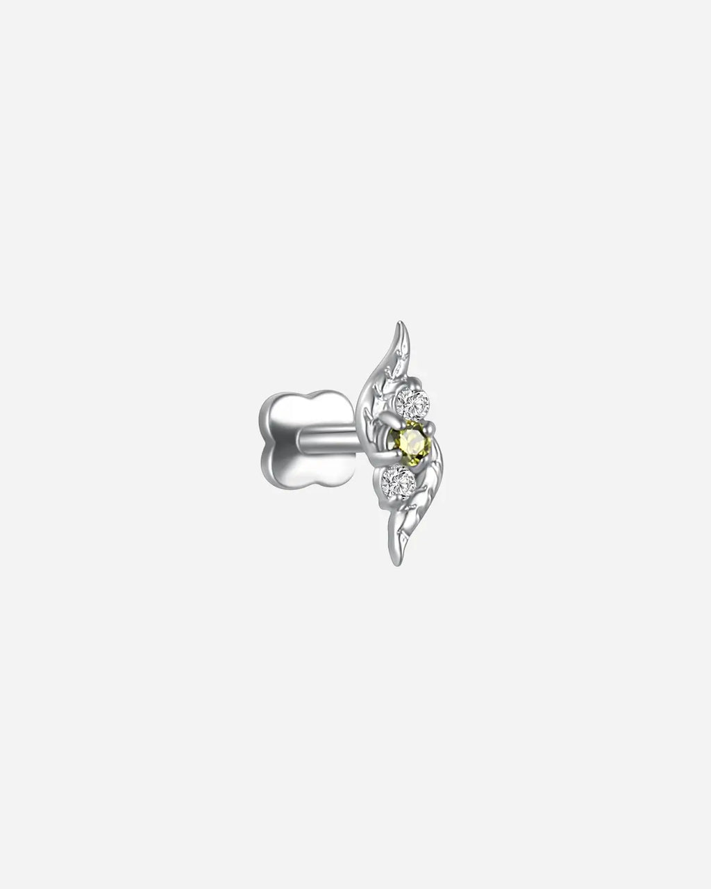 Flowing Flame Leaf Flatback Stud