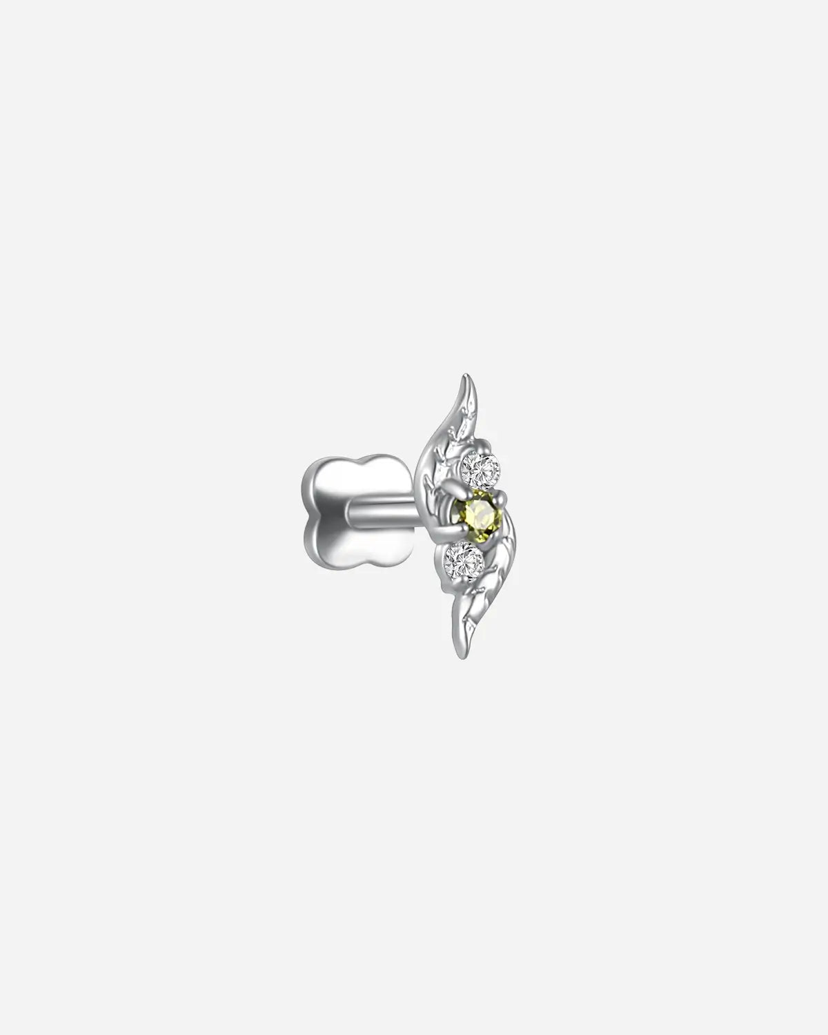 Flowing Flame Leaf Flatback Stud