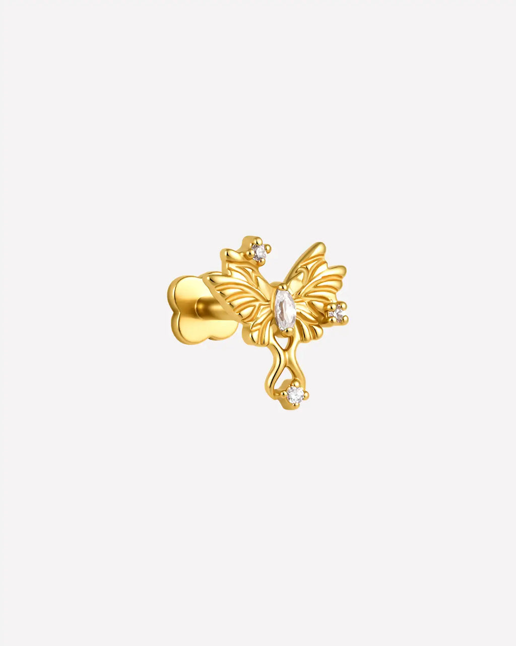 Ribbon Butterfly Flatback Stud