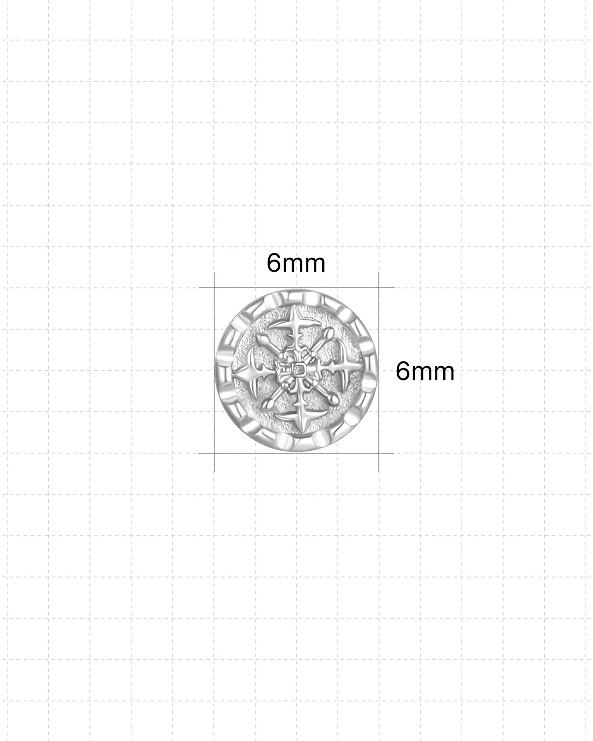 Ornate Star Medallion Flatback Stud
