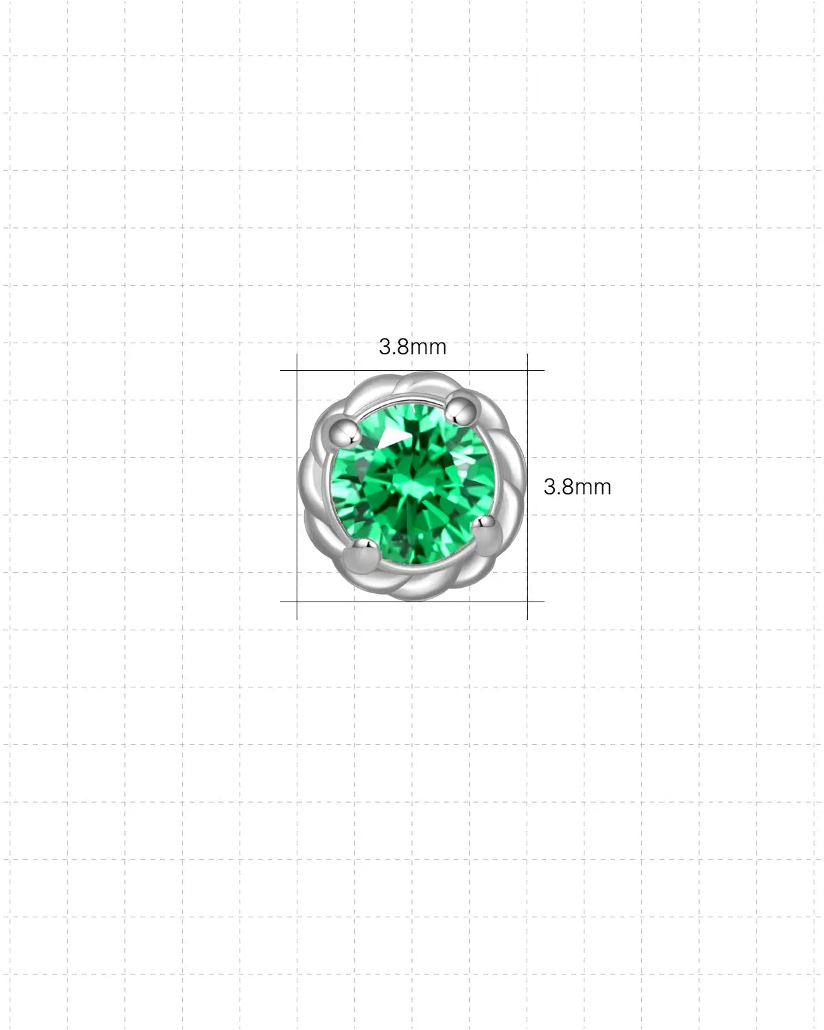Braided Halo Flatback Stud