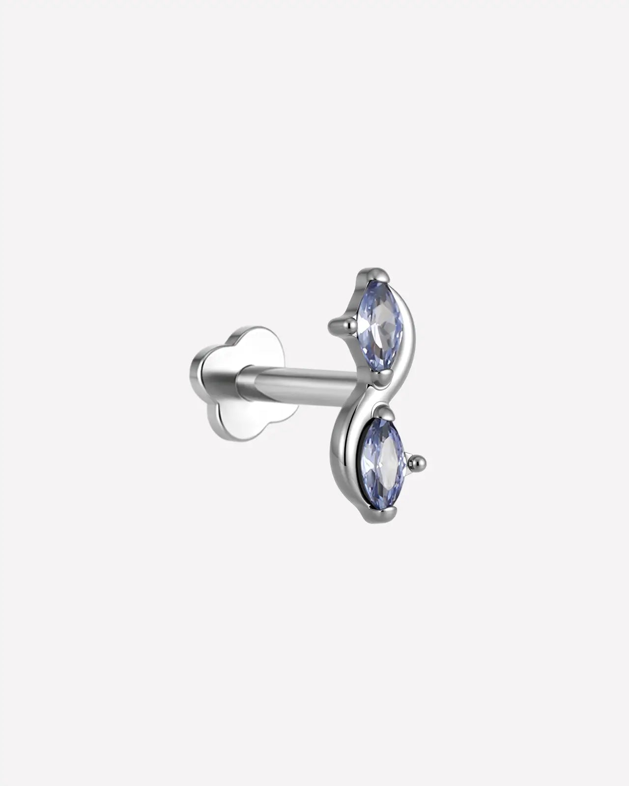 Marquise Duet S-Curve Flatback Stud