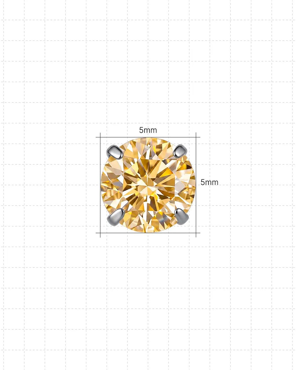 Brillanter Moissanit Solitaire Flatback Stud