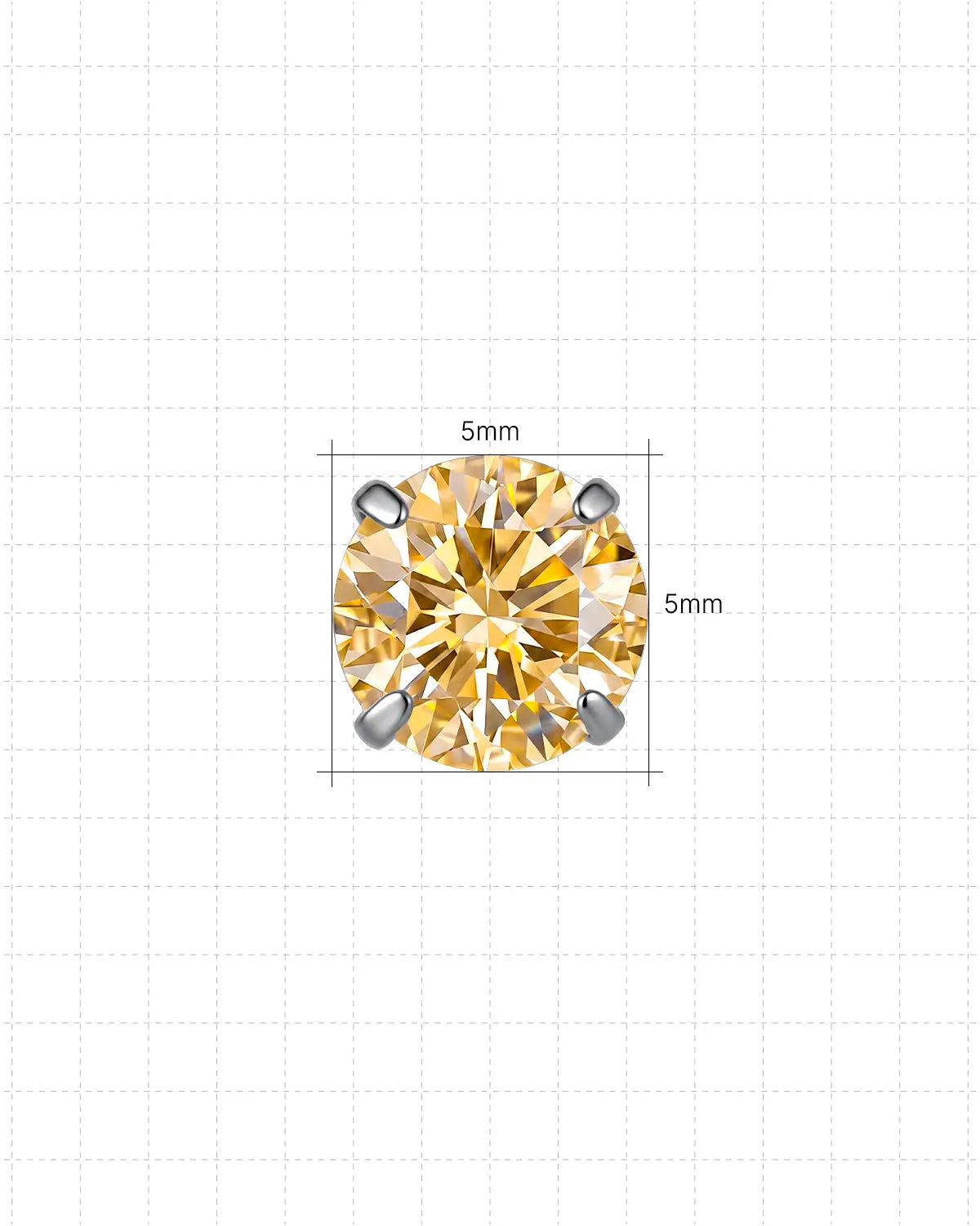 Brillanter Moissanit Solitaire Flatback Stud