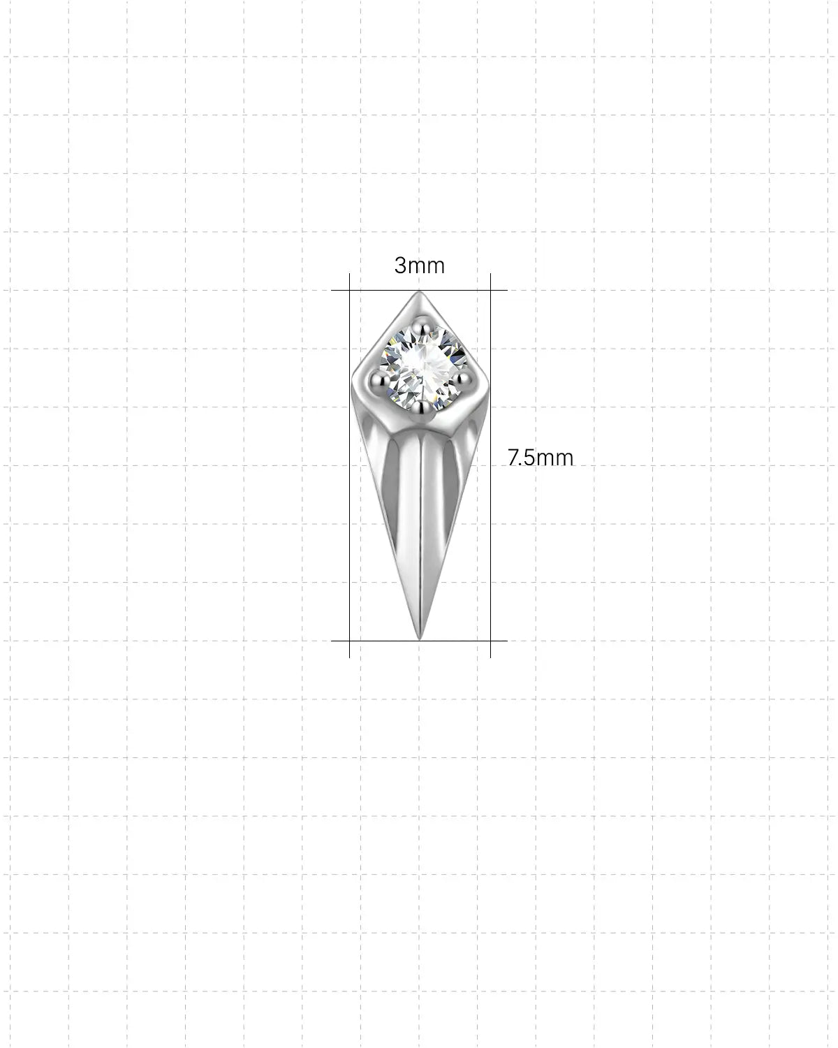 Icicle Prism Flatback Stud