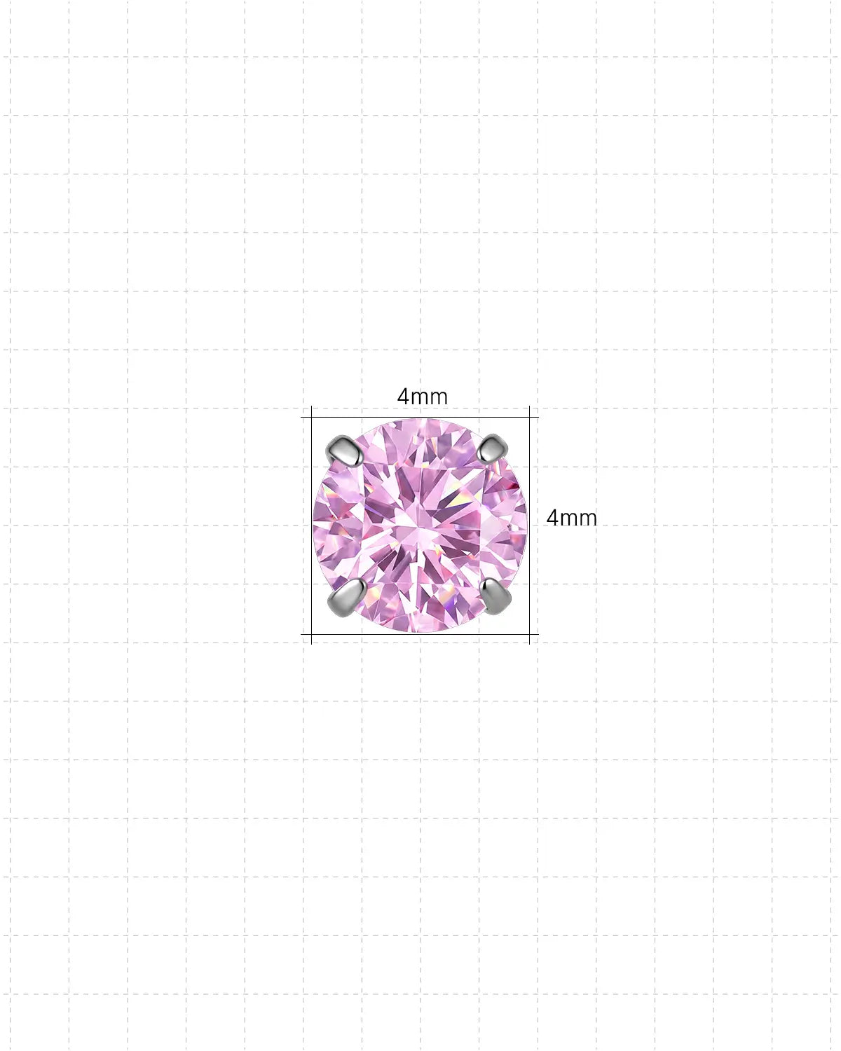 Brillanter Moissanit Solitaire Flatback Stud