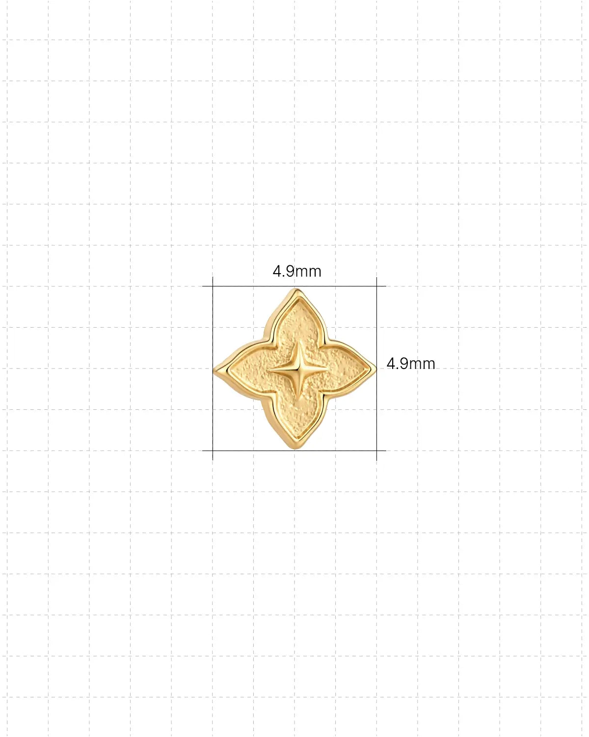 Quatrefoil Starburst Flatback Stud