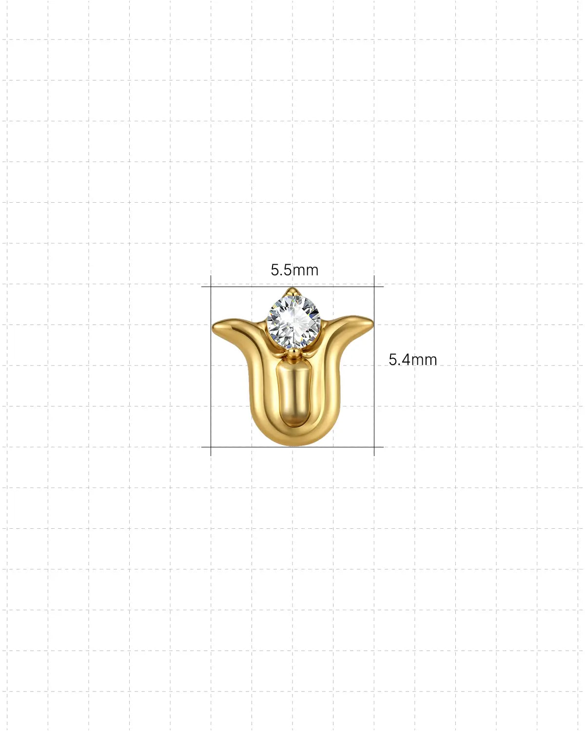 Lotus Bloom Flatback Stud