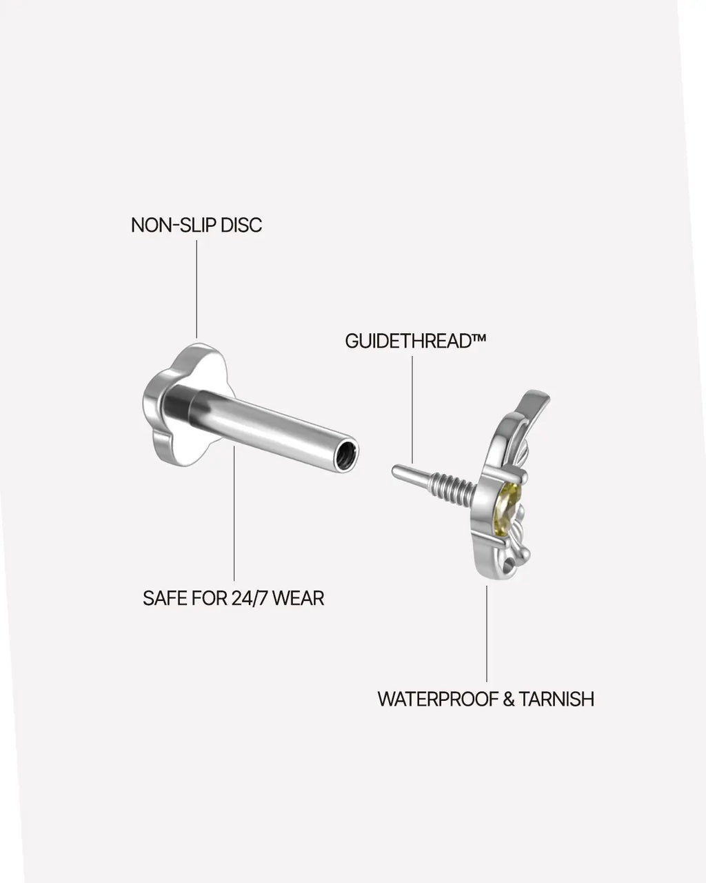 Ohrstecker „Feenflügel Flatback“