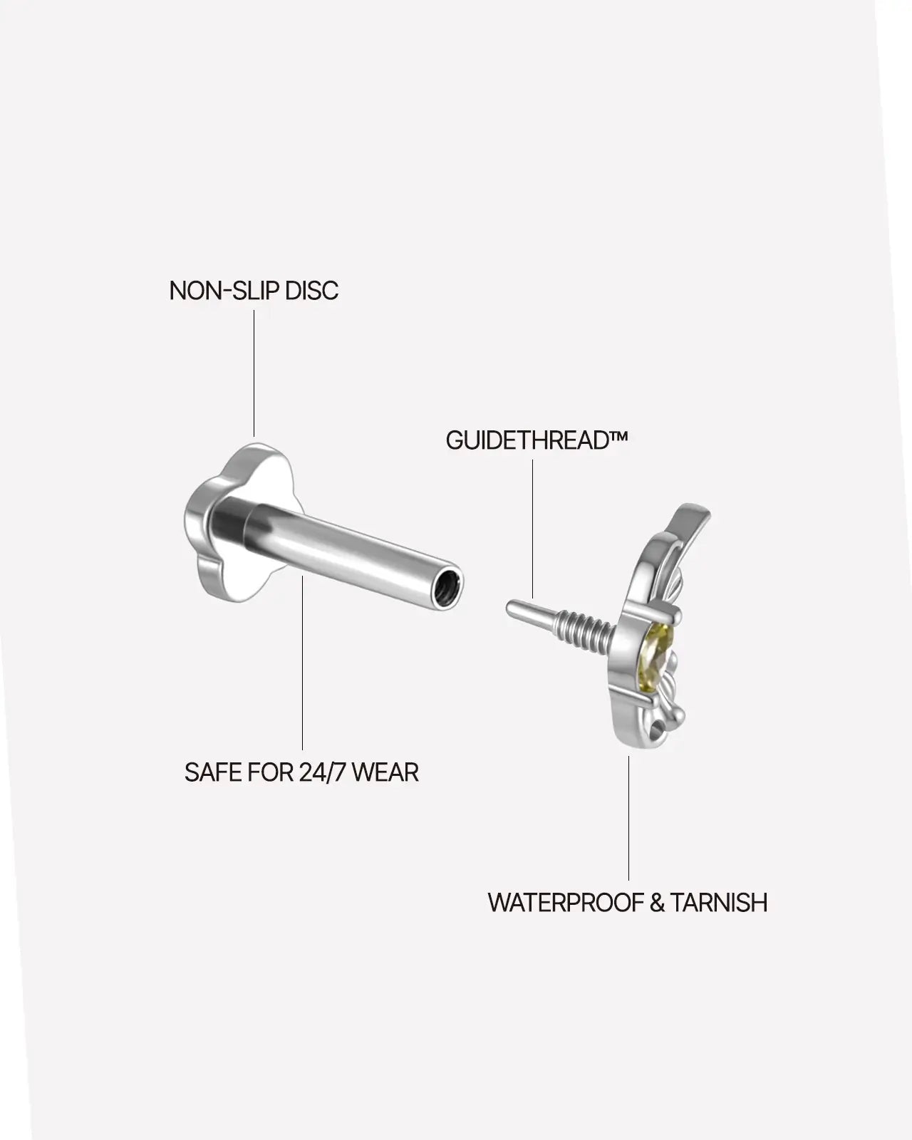 Ohrstecker „Feenflügel Flatback“