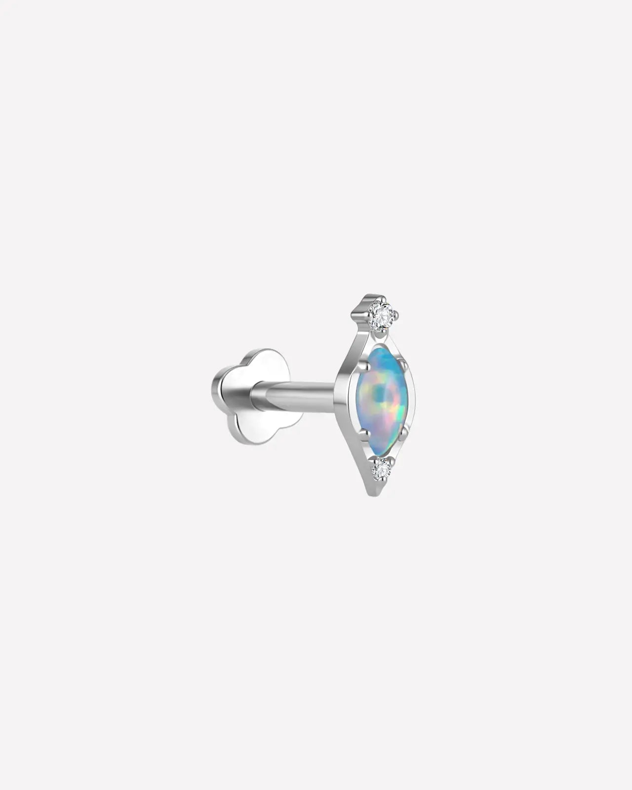 Marquise Opal Duo Diamond Flatback Stud