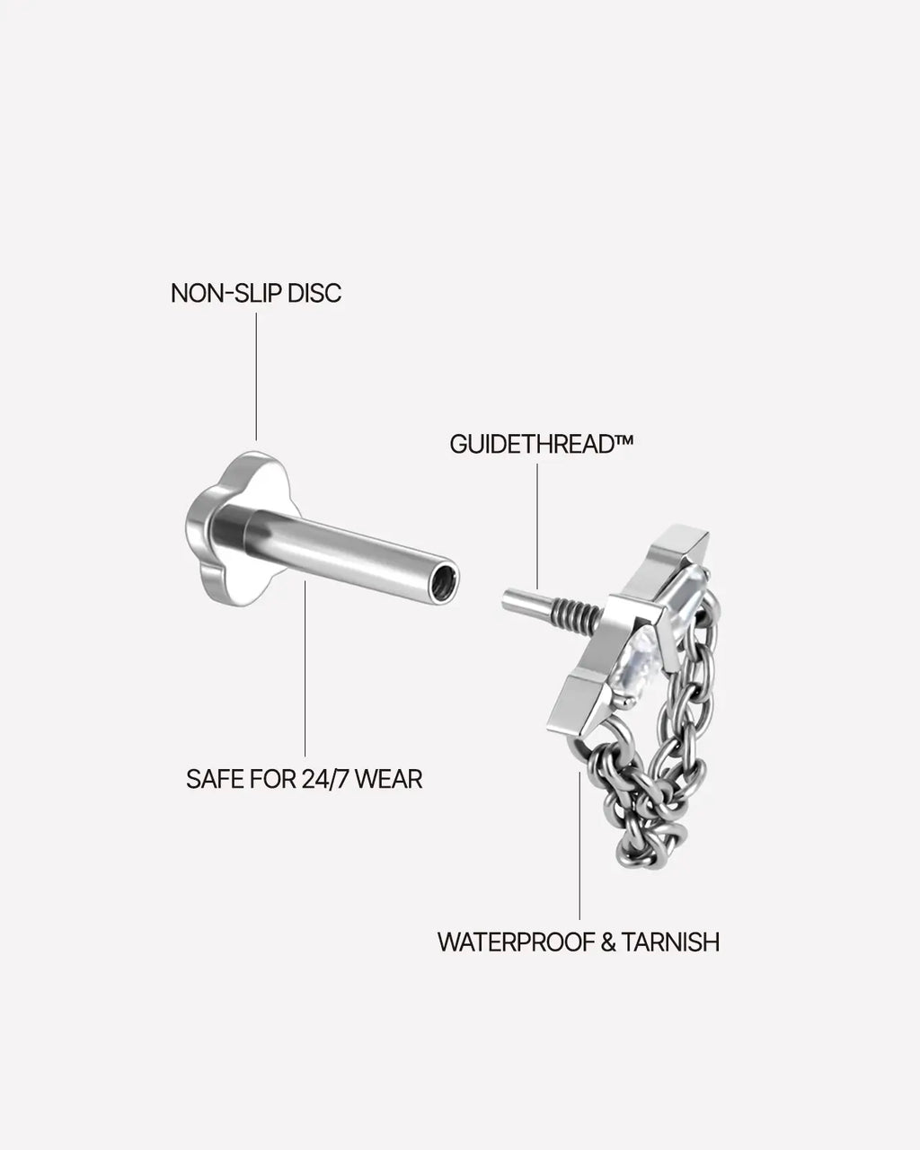 Prism Spike Drape Flatback Stud