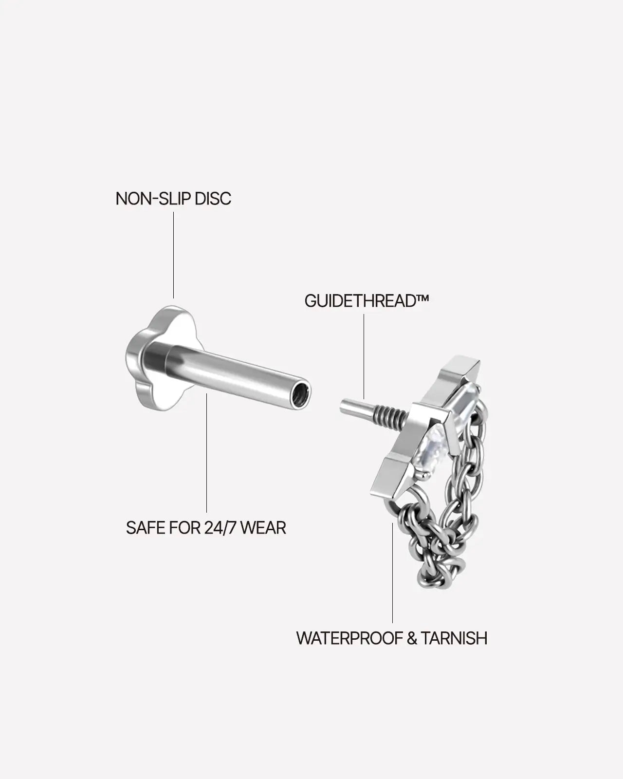 Prism Spike Drape Flatback Stud
