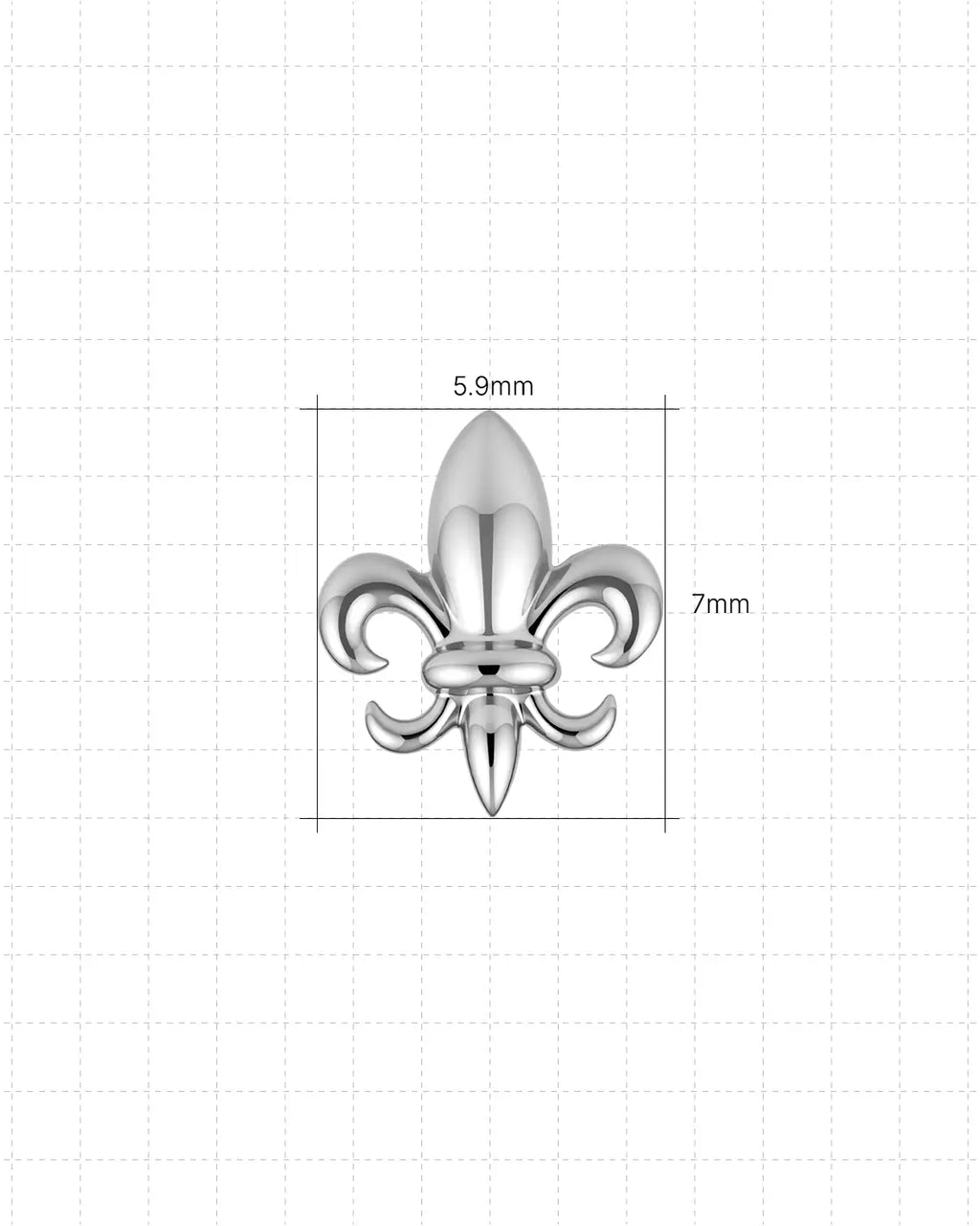 Heraldische Fleur-de-Lis Flatback-Ohrstecker
