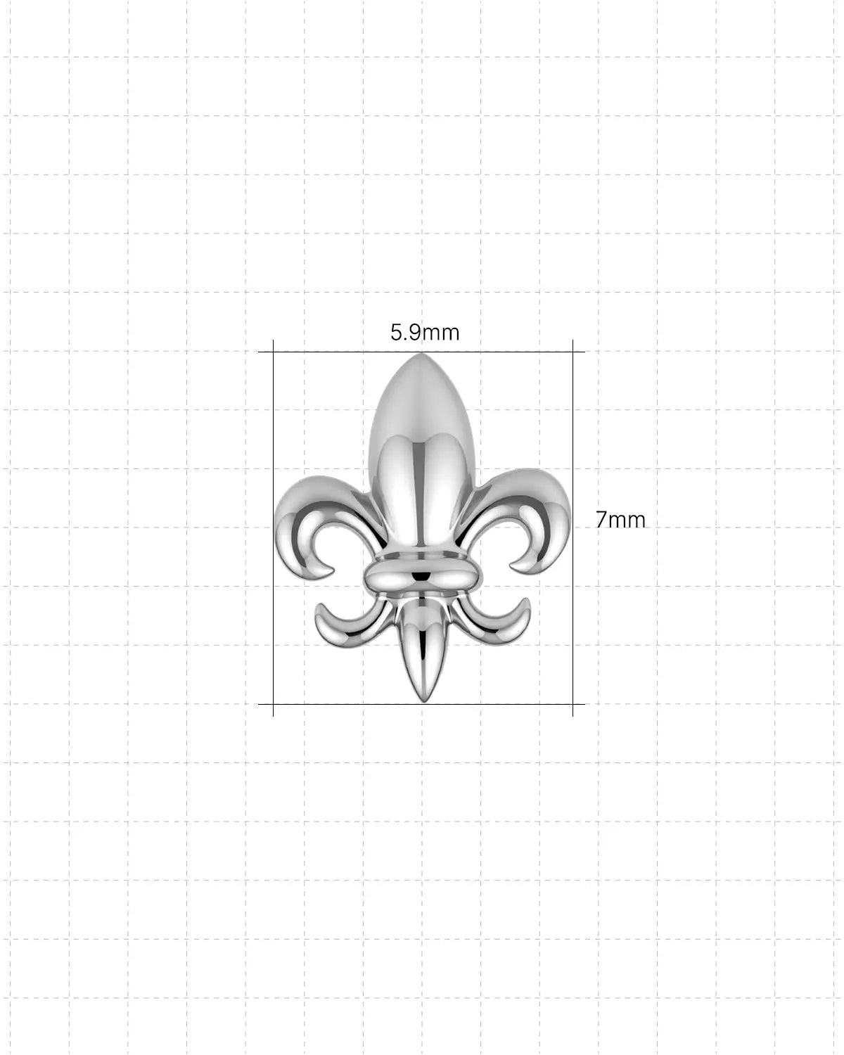 Heraldische Fleur-de-Lis Flatback-Ohrstecker