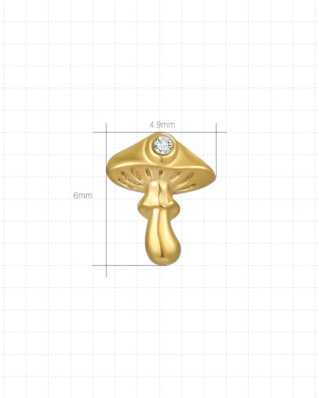 Zirkon-Pilz-Flatback-Stecker
