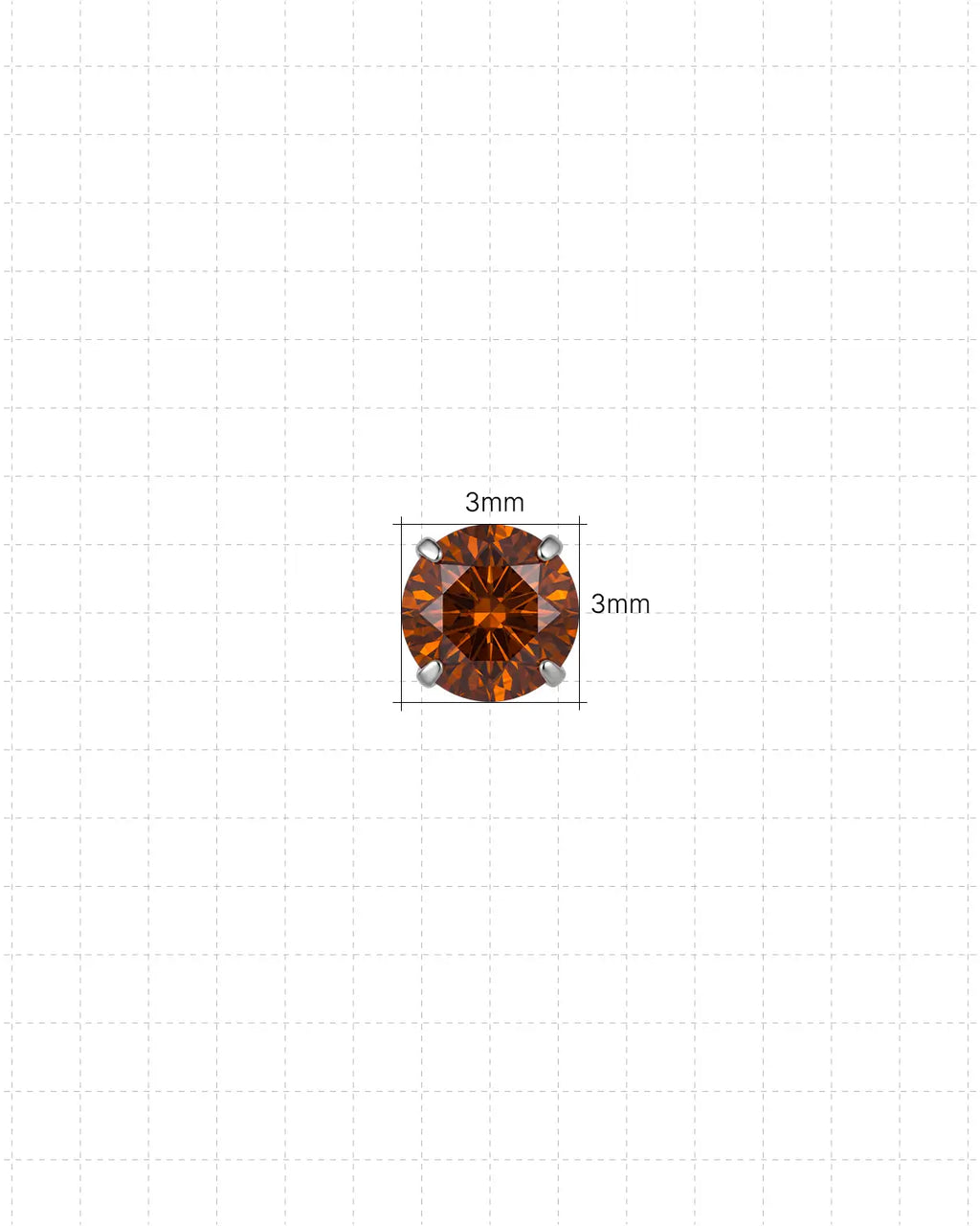 Brillanter Moissanit Solitaire Flatback Stud