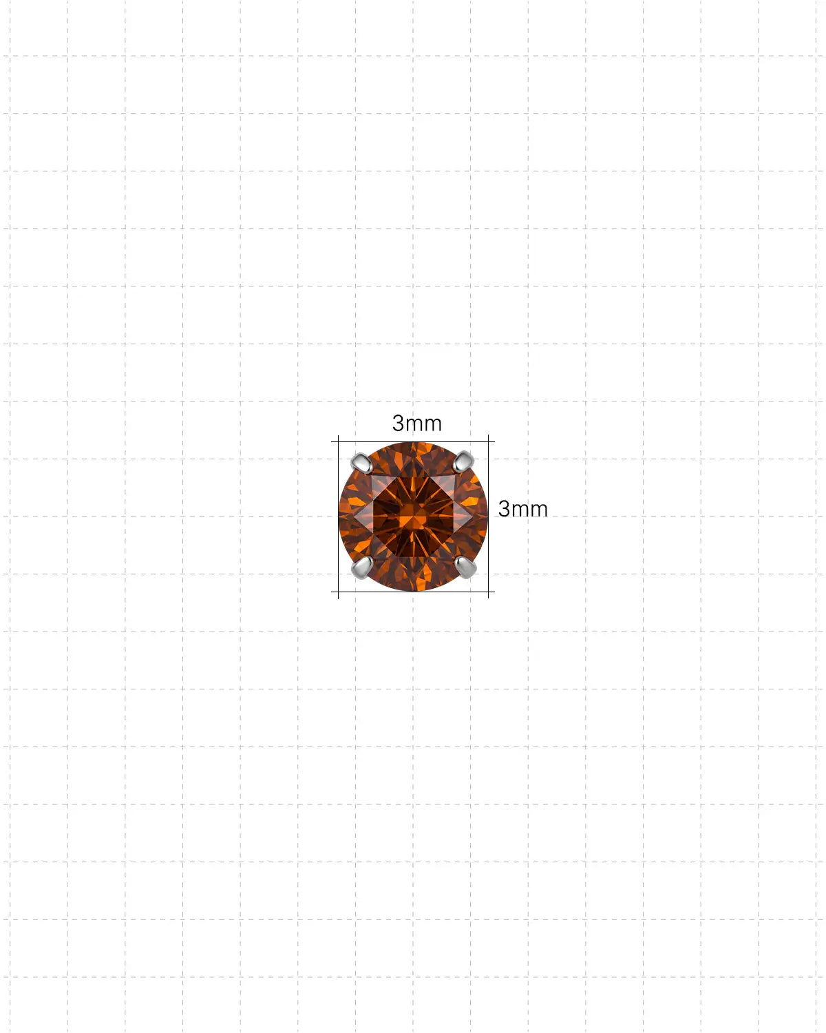 Brilliant Moissanite Solitaire Flatback Stud