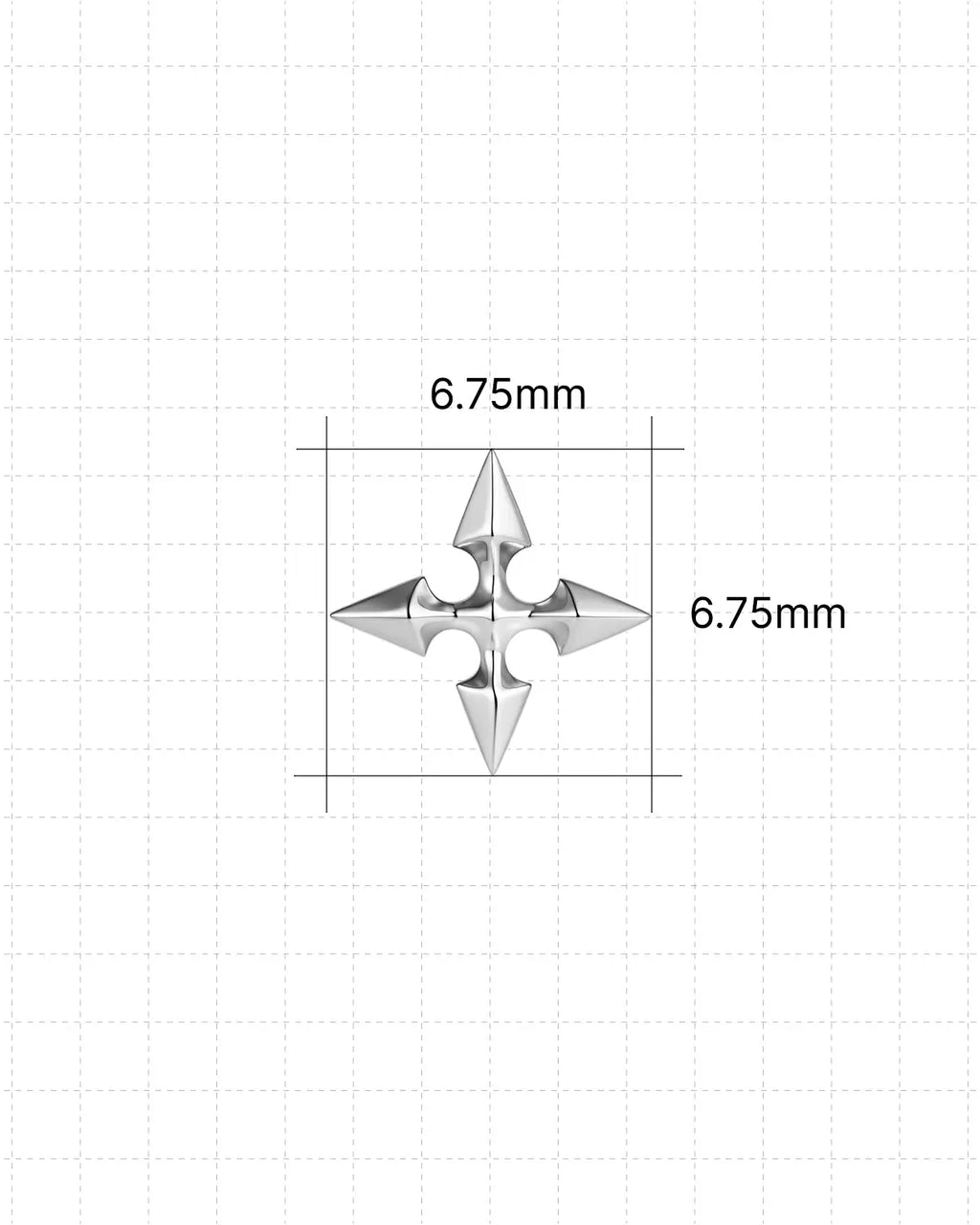 Gothic-Kreuz-Flatback-Niet