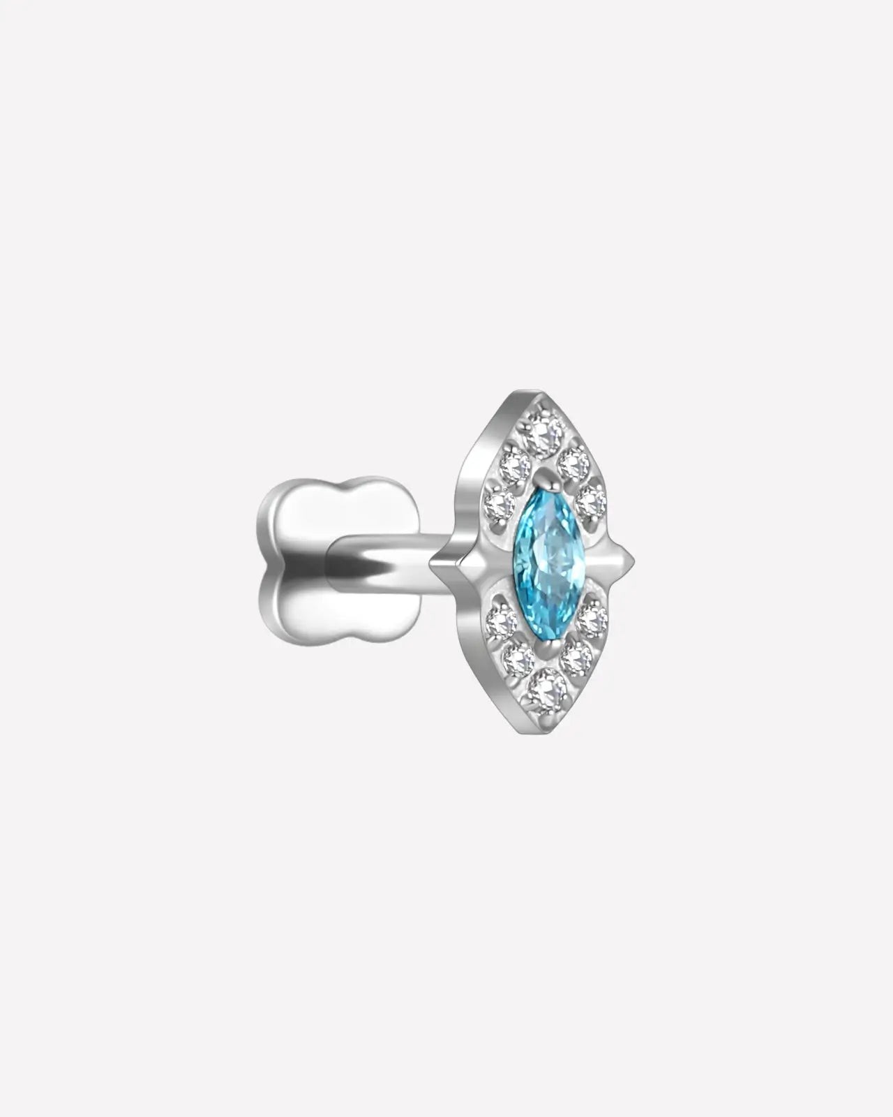 Evil Eye Halo Flatback Stud