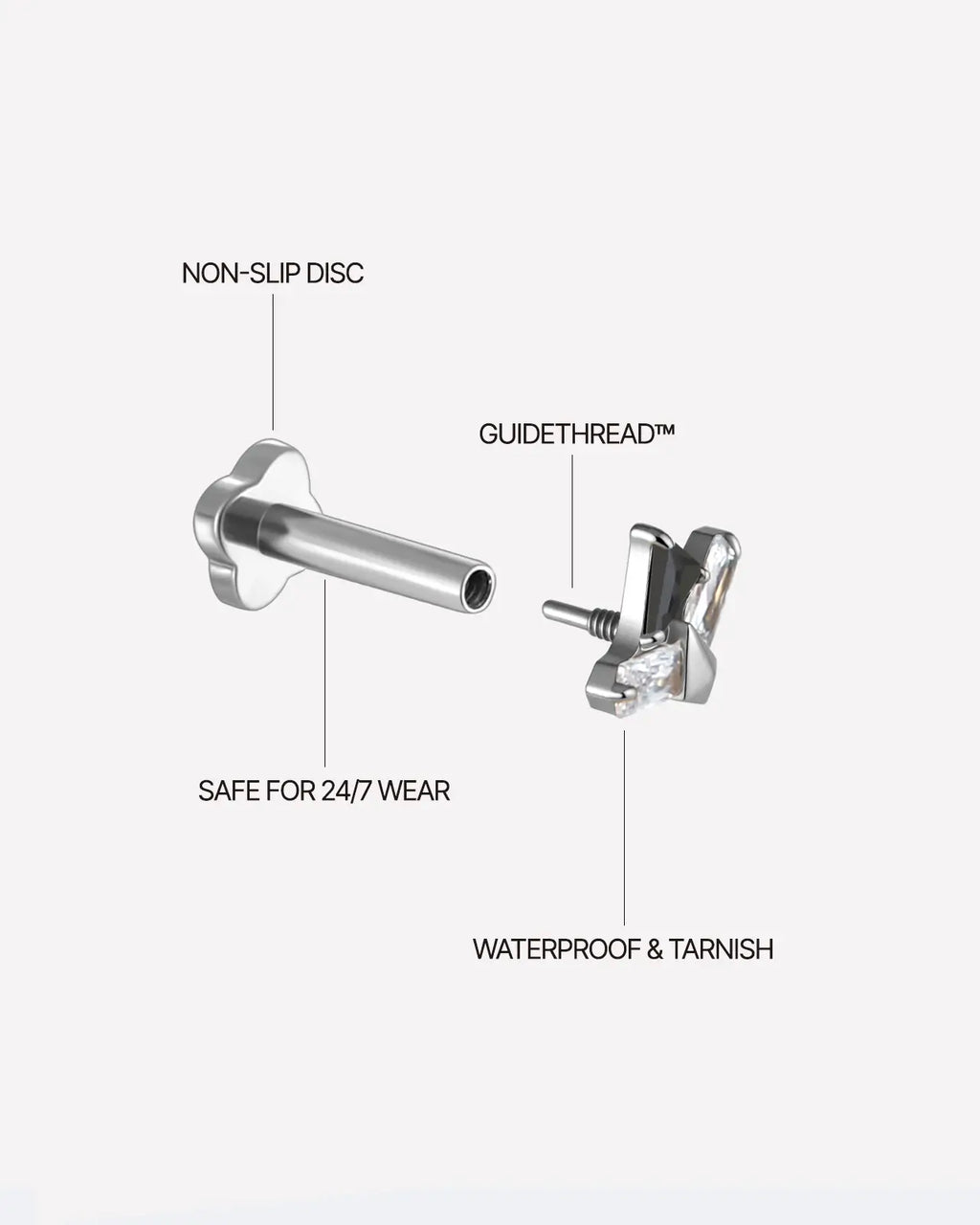 Apex Prism Zirkonia Flatback-Stecker