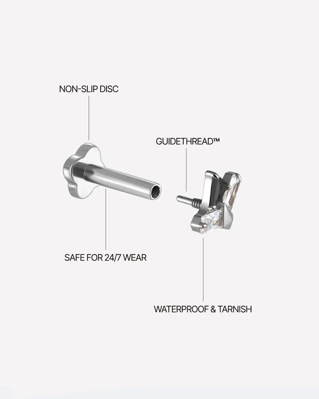 Apex Prism Zirkonia Flatback-Stecker