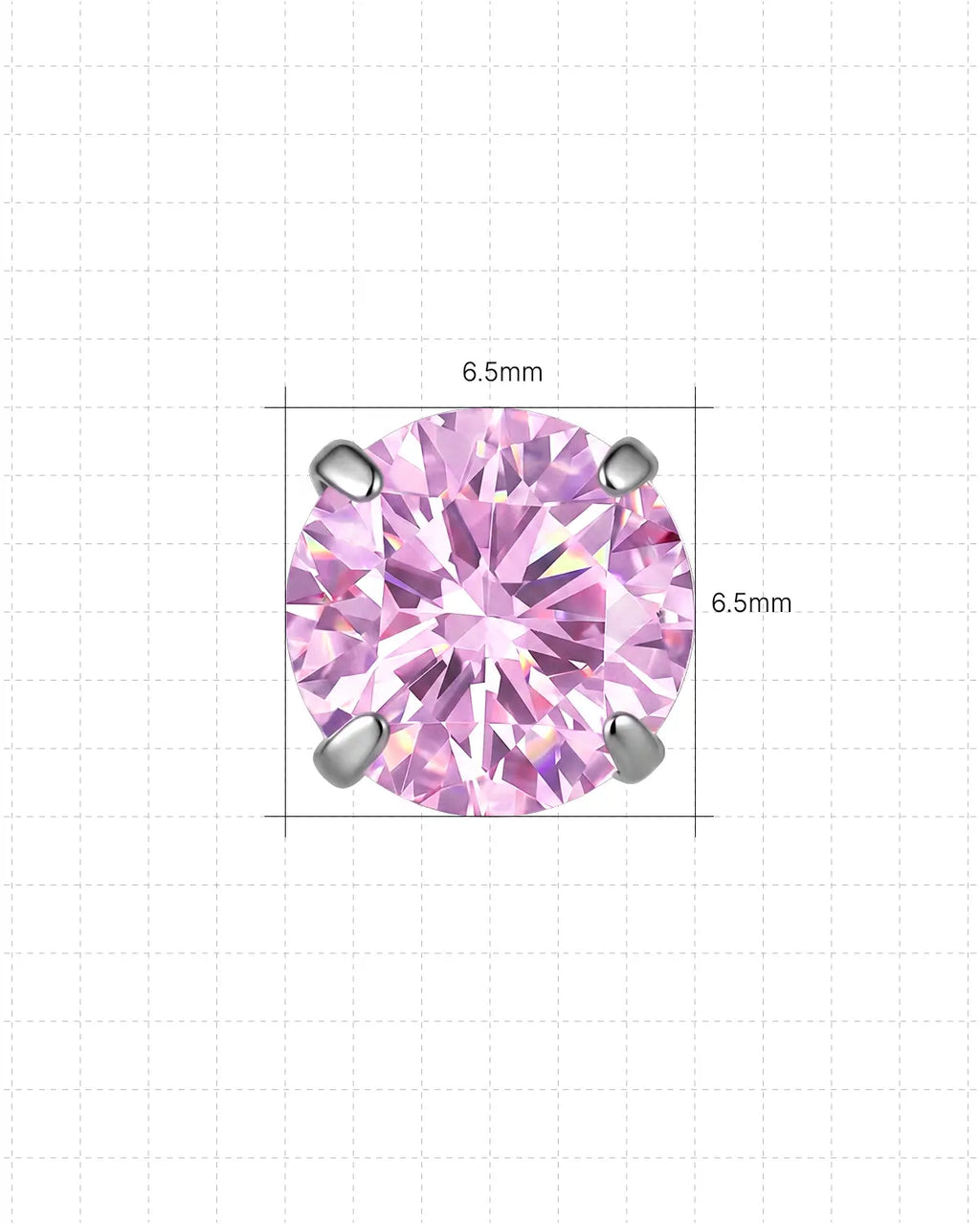 Brillanter Moissanit Solitaire Flatback Stud