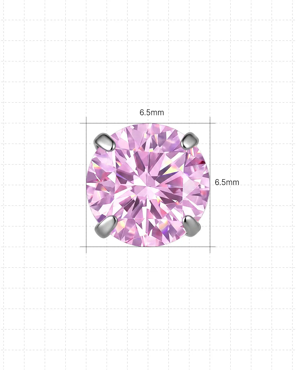 Brillanter Moissanit Solitaire Flatback Stud