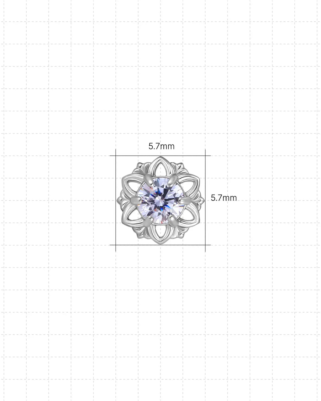 Radiant Blossom Flatback Stud