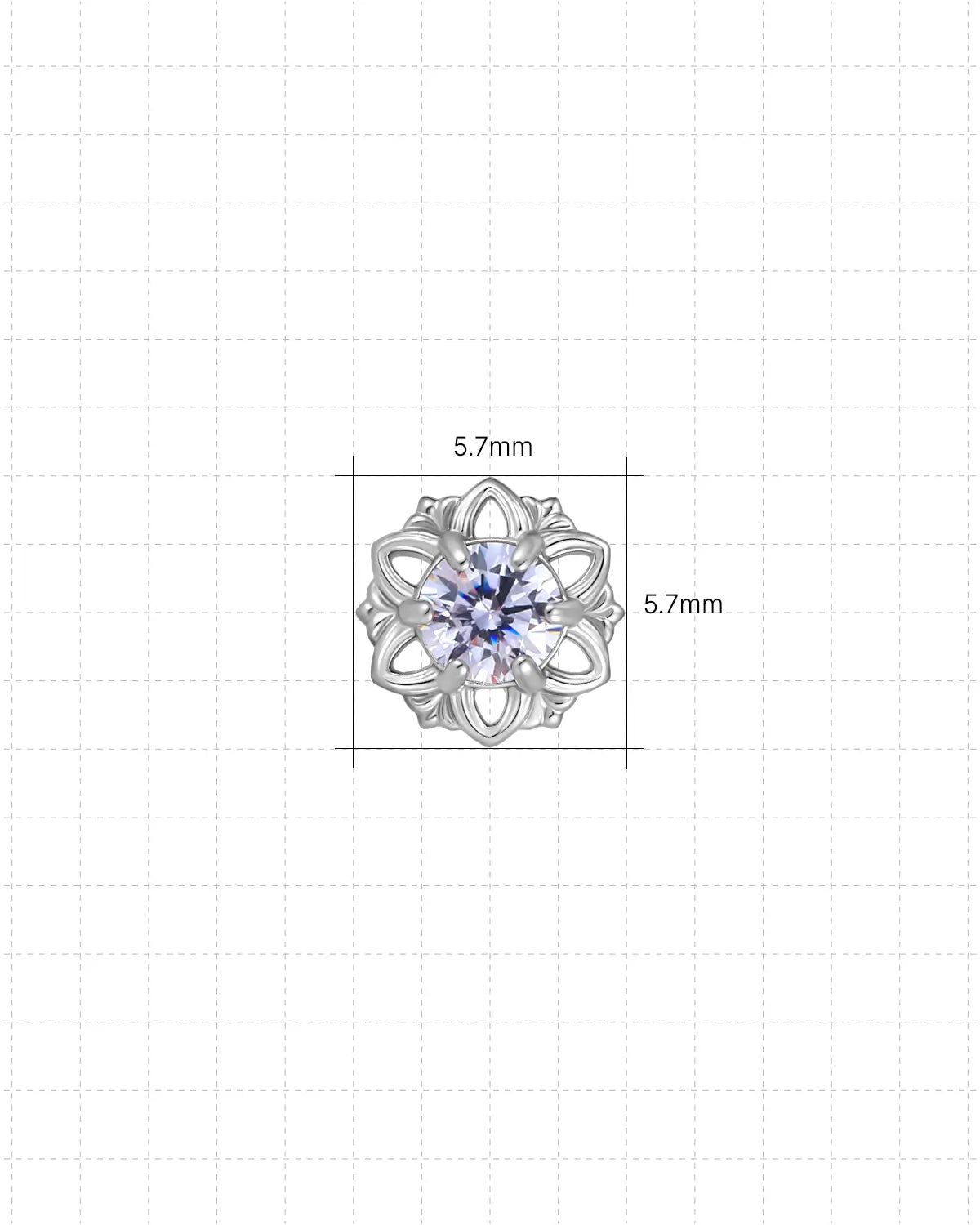 Radiant Blossom Flatback Stud