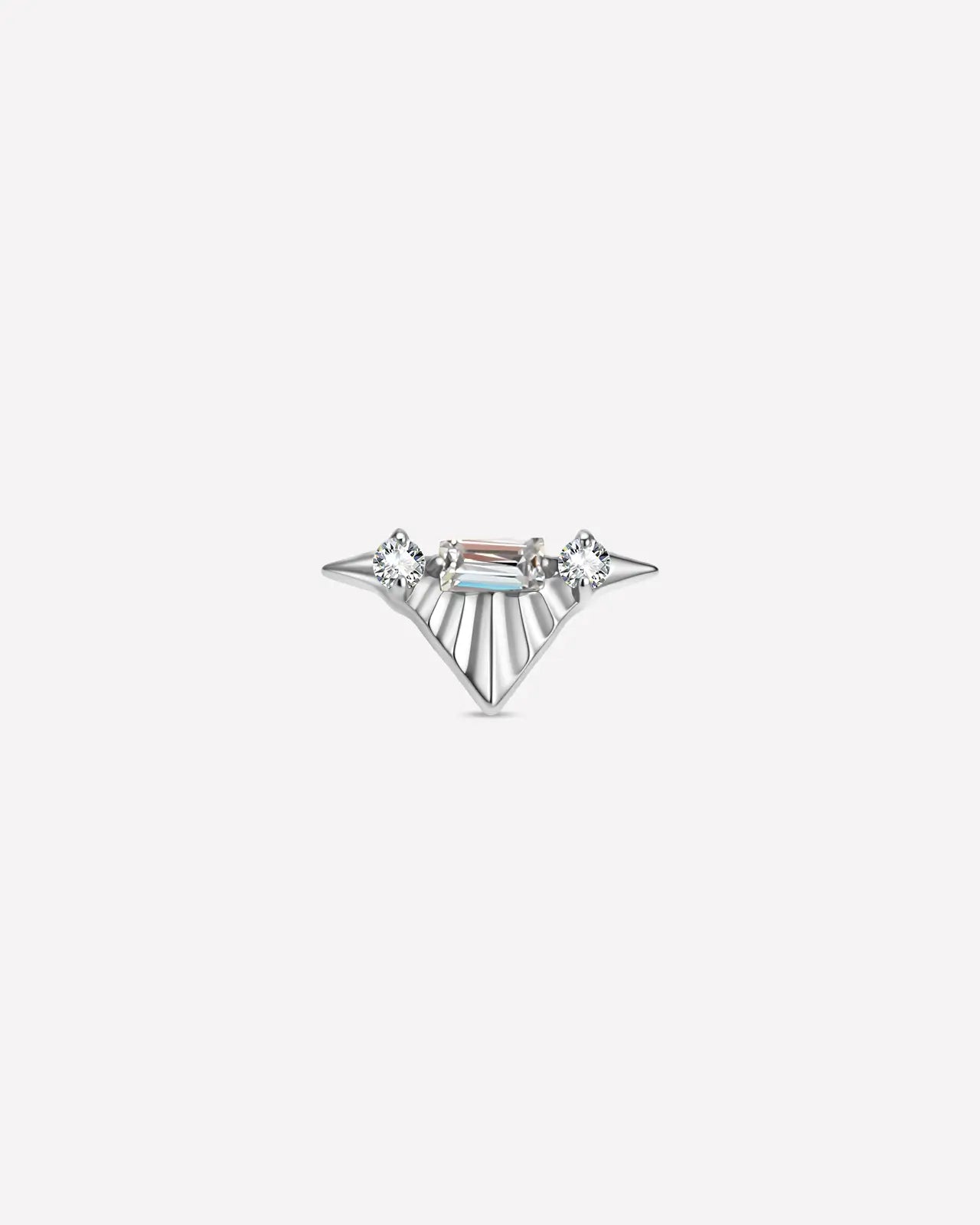Shell Fan Trio Flatback Stud