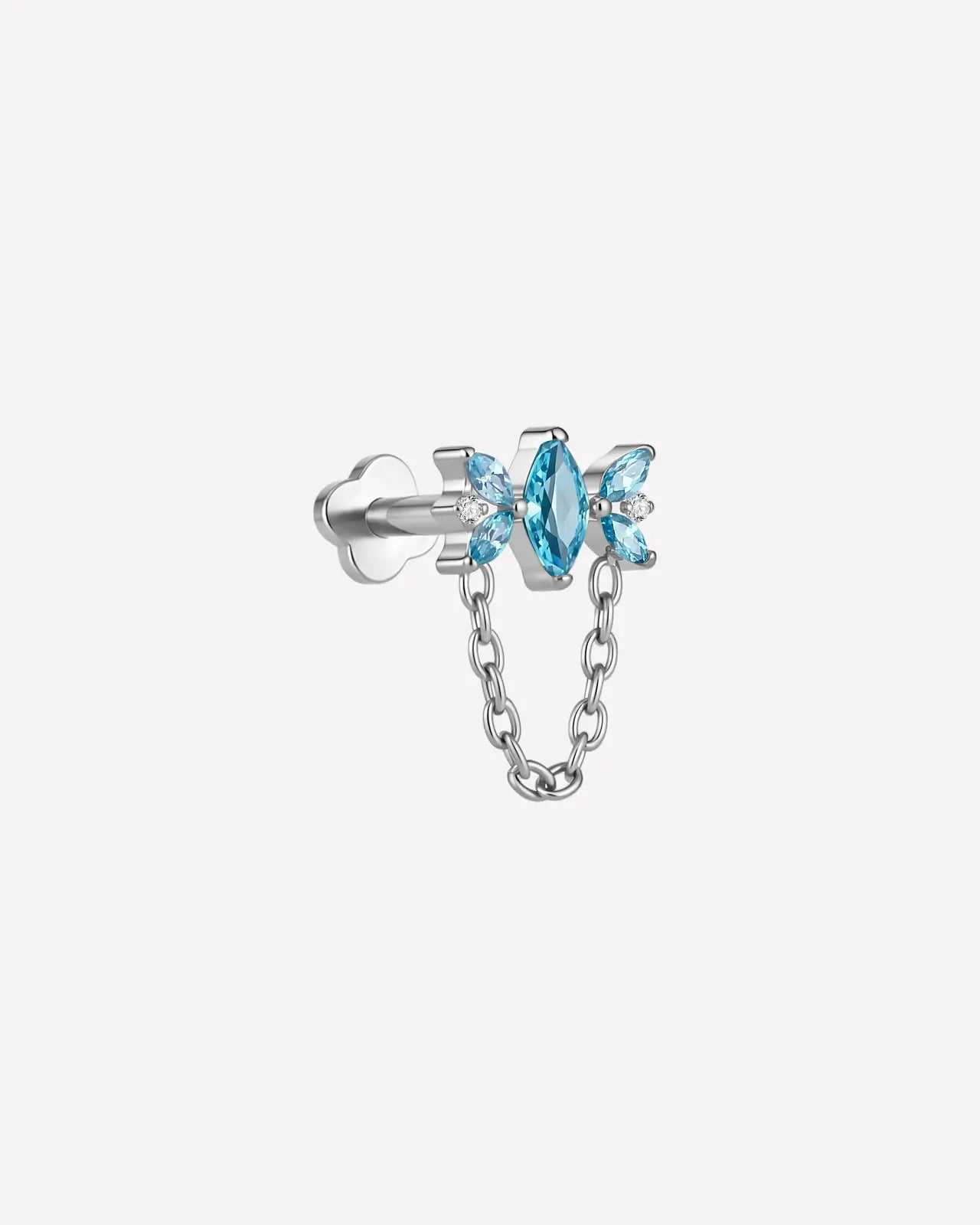 Winged Marquise Chain Flatback Stud