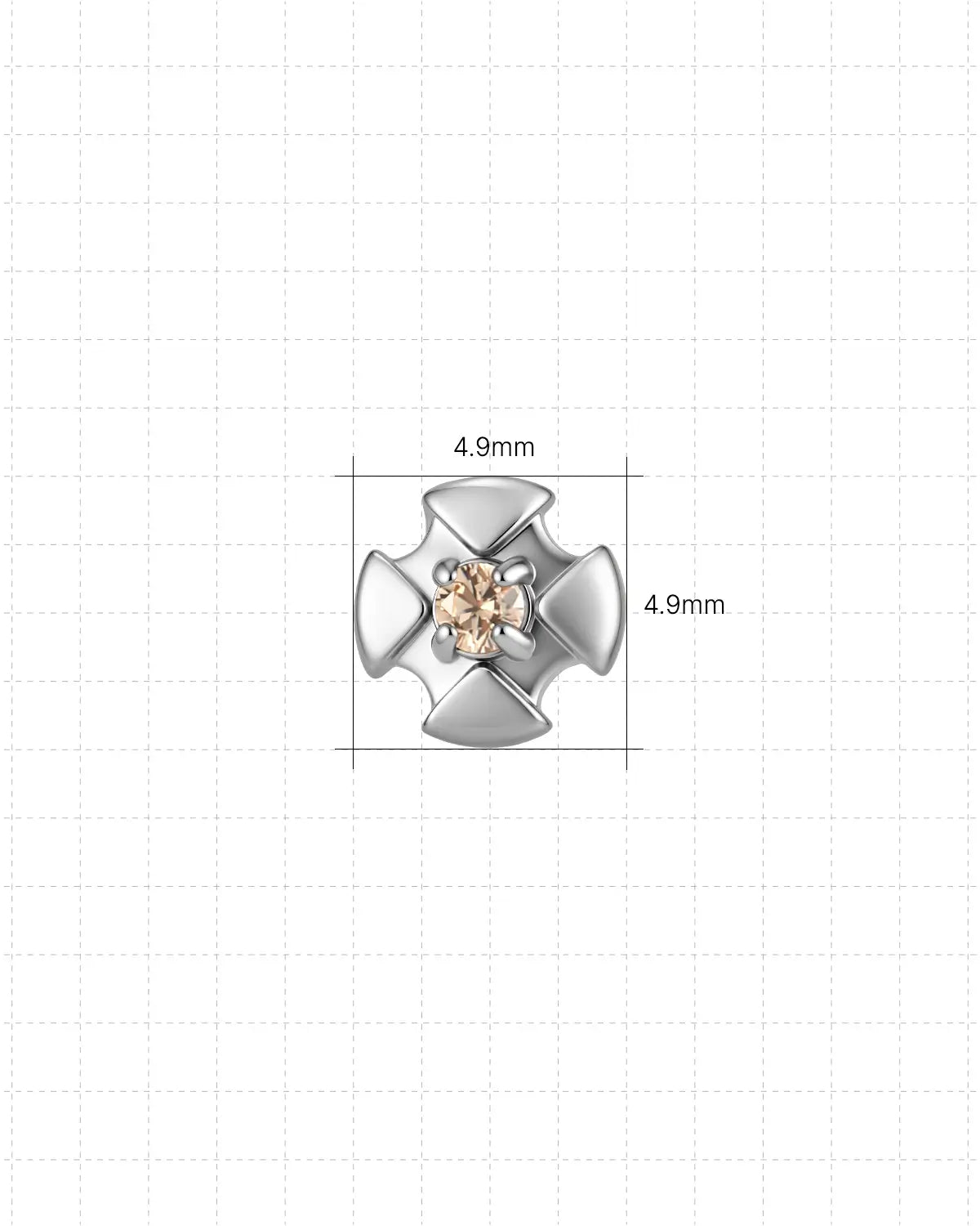 Heraldic Cross Flatback Stud