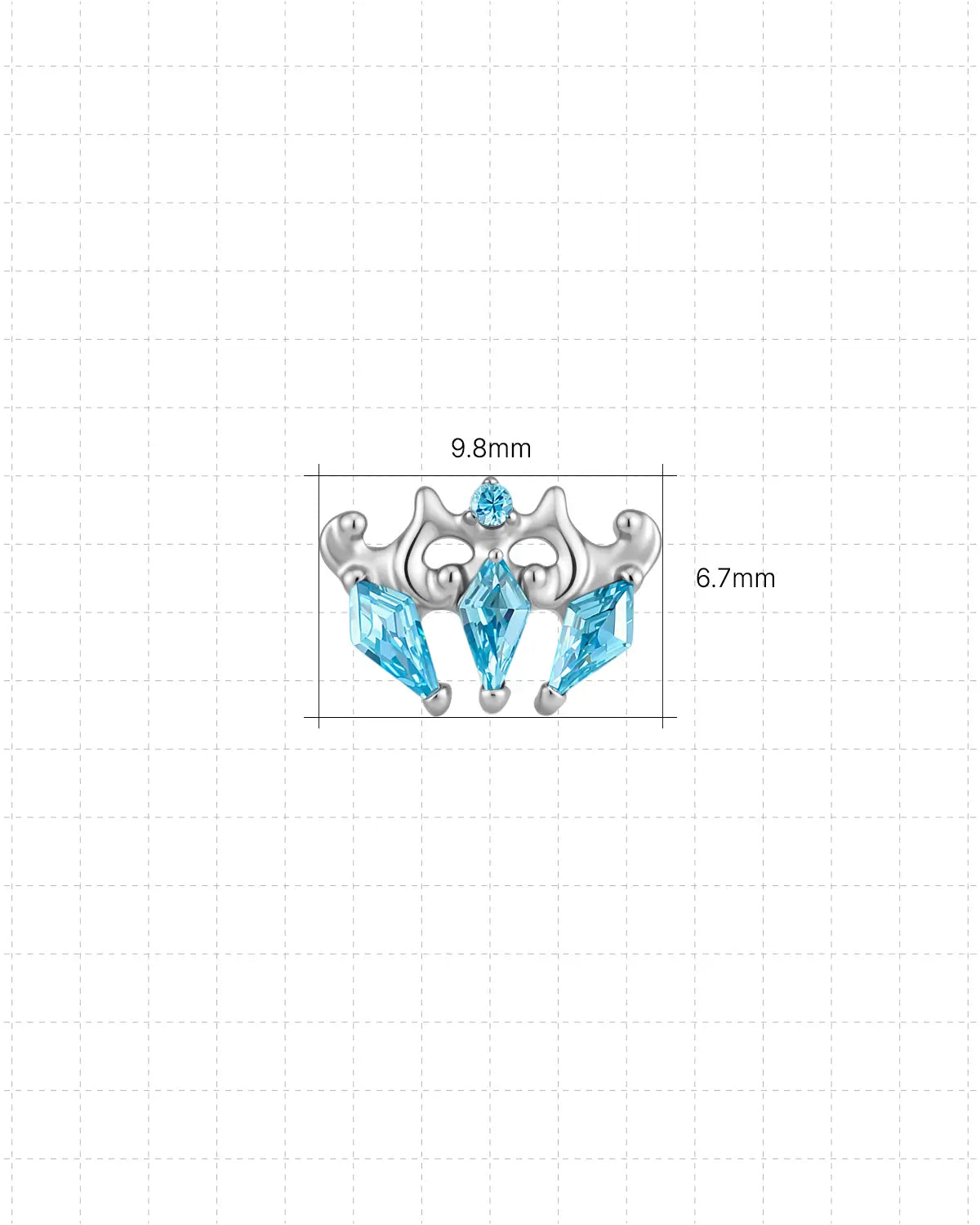 Ocean Crown Flatback Stud