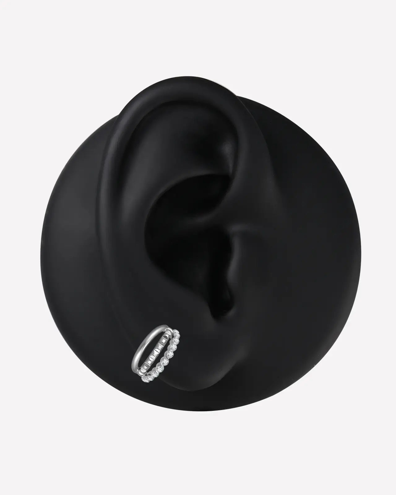 Pavé Double Band Huggie Clicker