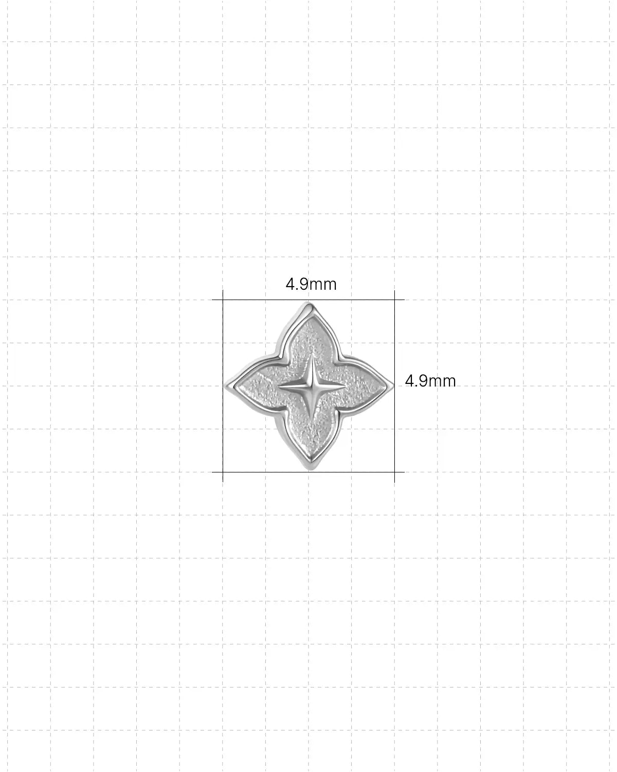 Quatrefoil Starburst Flatback Stud