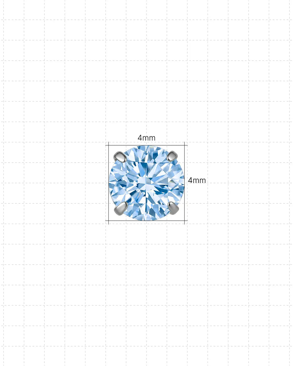 Brillanter Moissanit Solitaire Flatback Stud